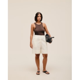 Haight — Bermuda Giovana Linho Off-White