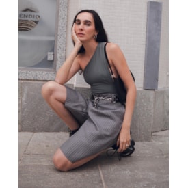 Haight — Bermuda Julia Linho Risca de Giz