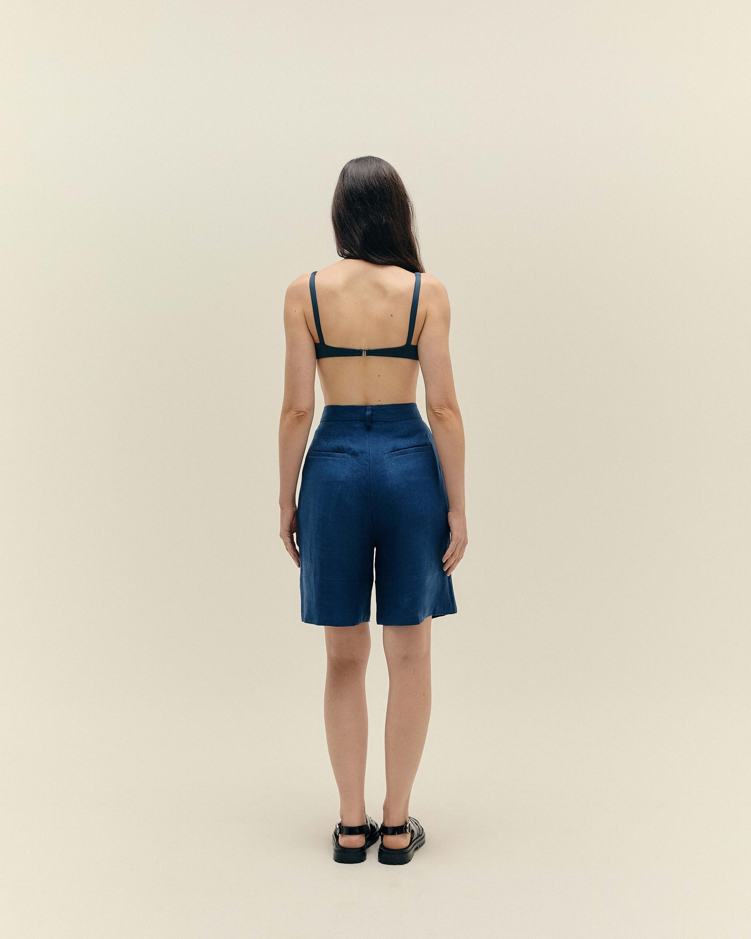 Bermuda Lara Linho Marinho