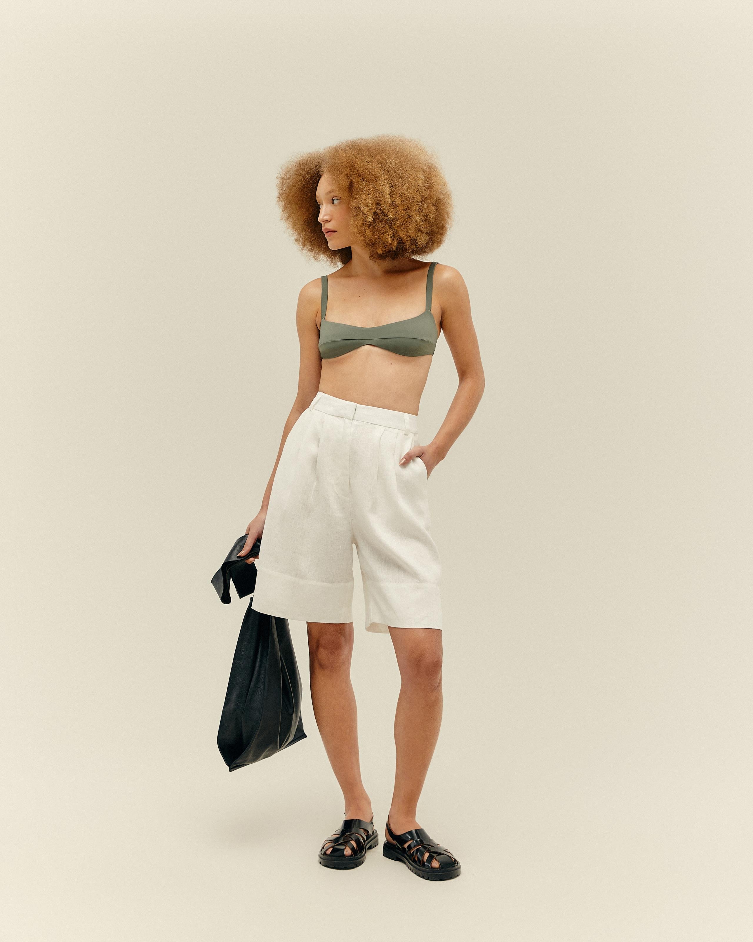 Bermuda Lara Linho Off-White