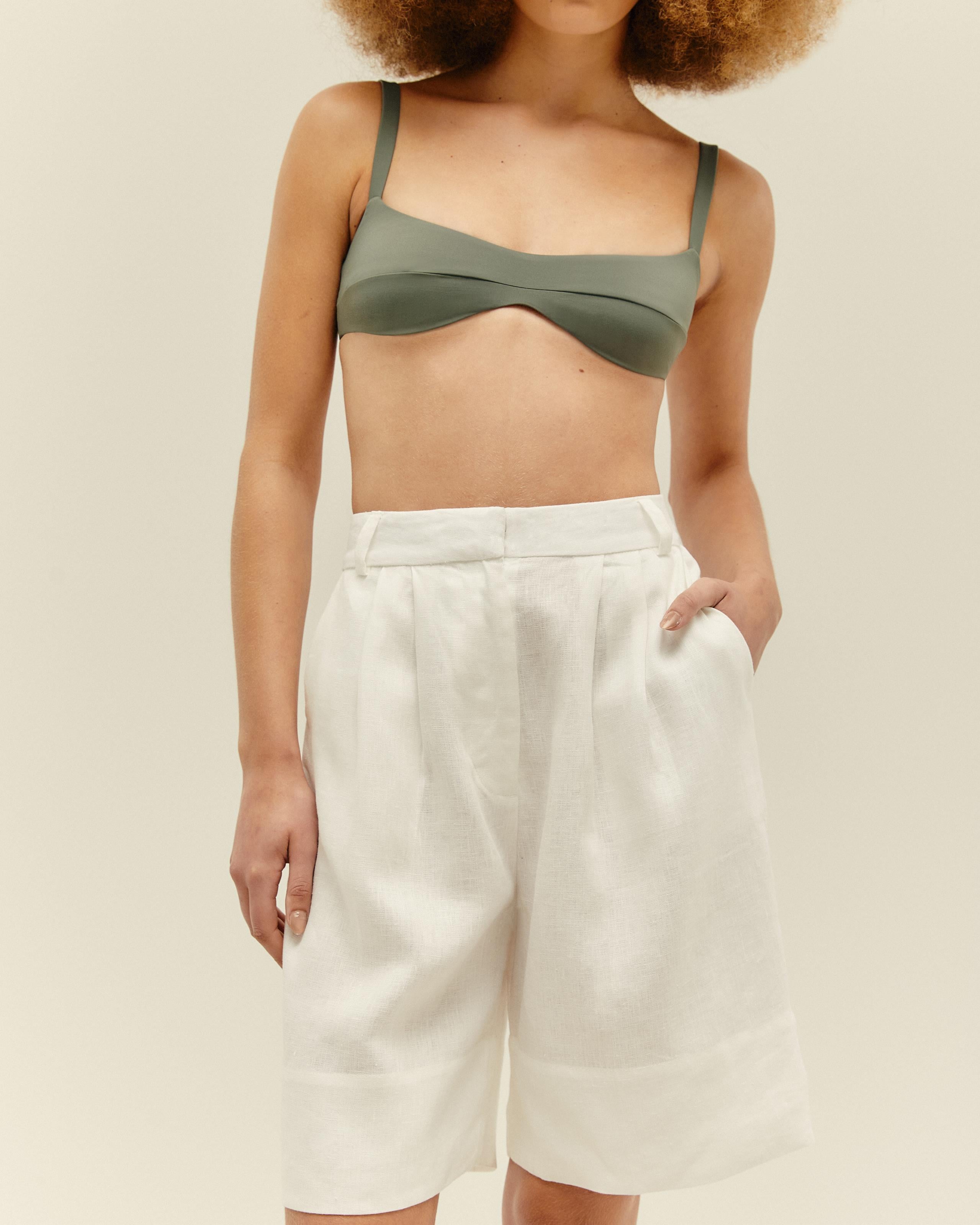 Bermuda Lara Linho Off-White