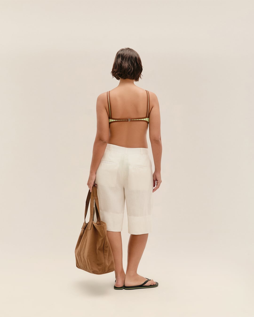 Bermuda Larissa Linho Off-White