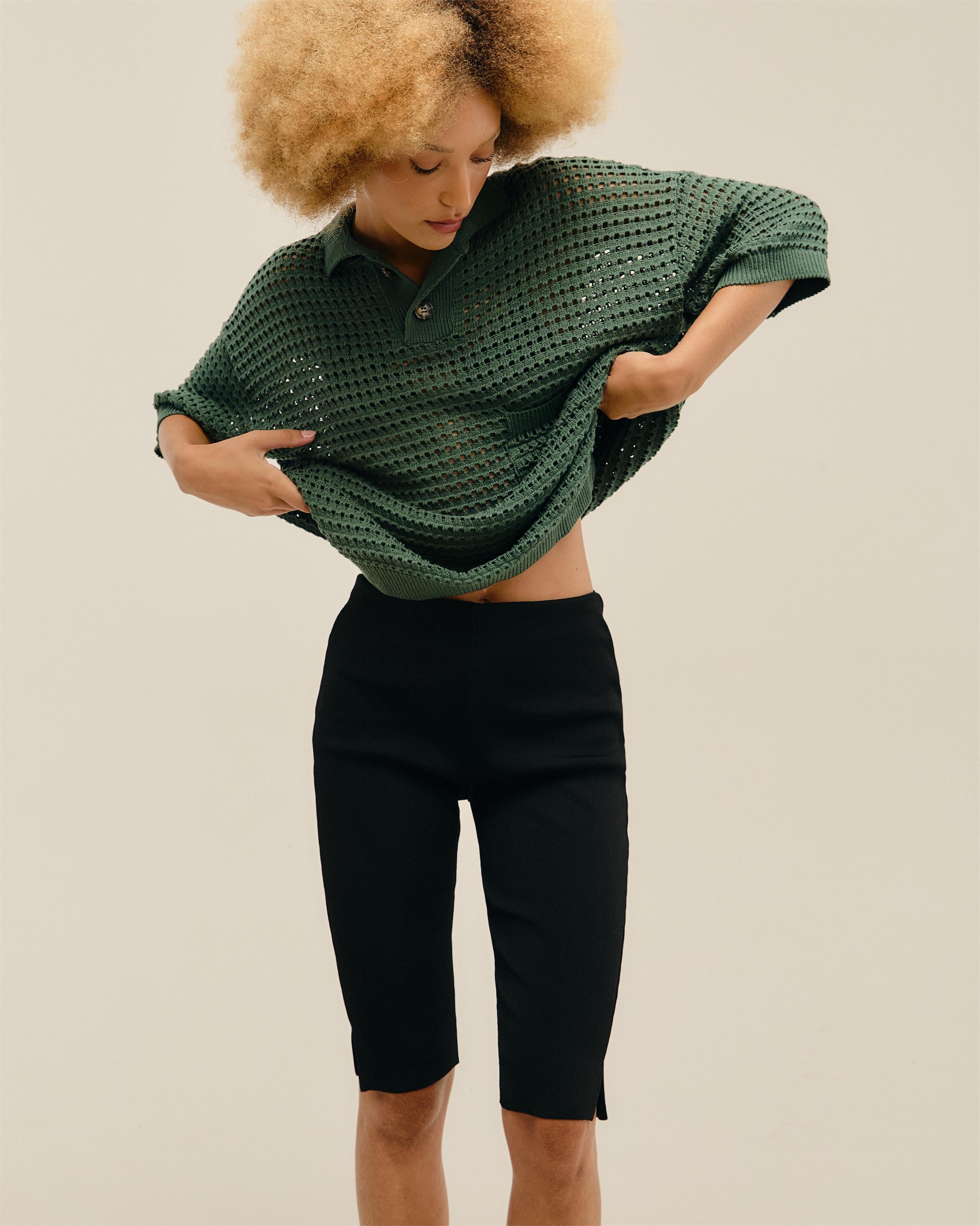 Bermuda Livia Tricot Preto