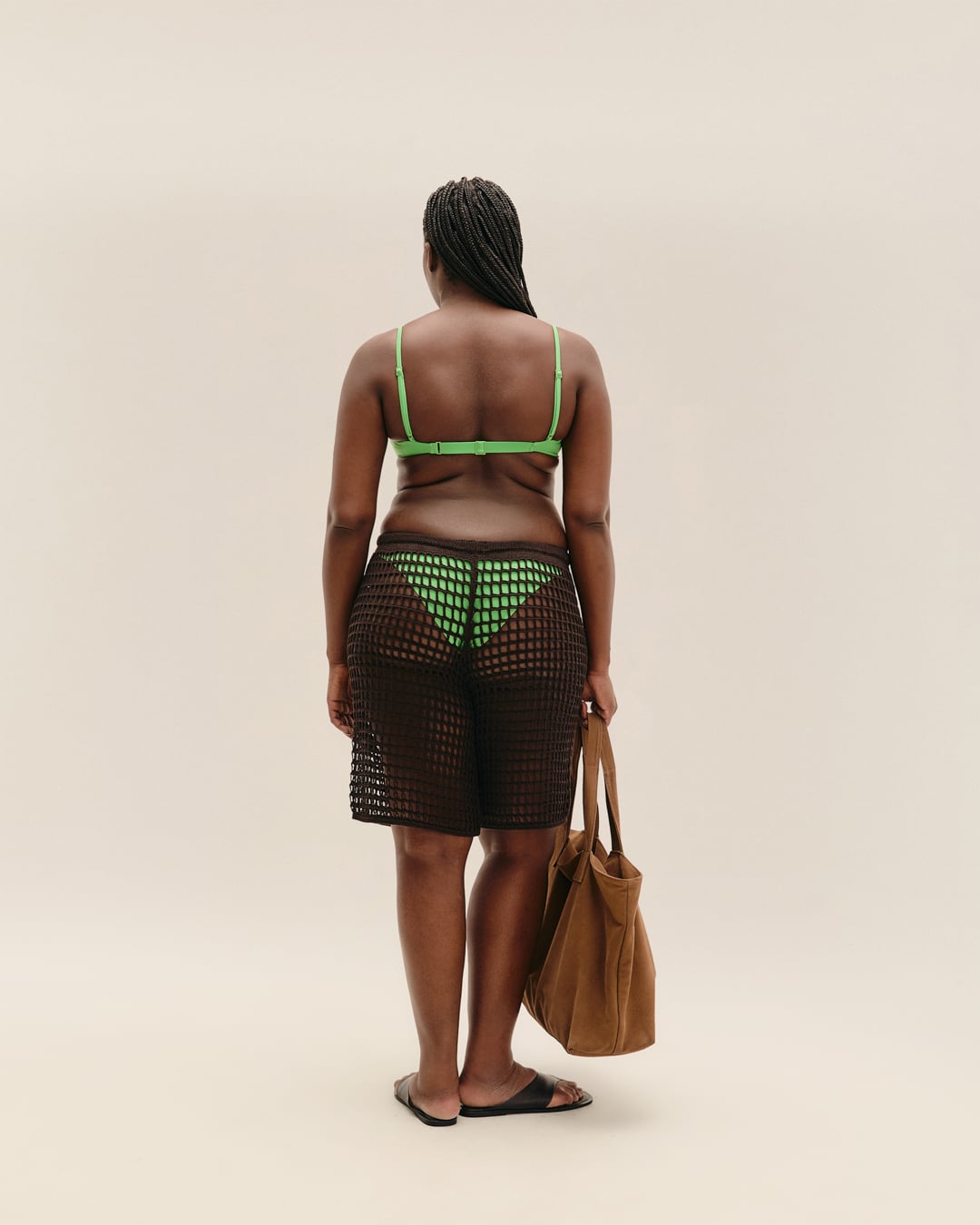 Bermuda Lou Tricot Marrom Brauna