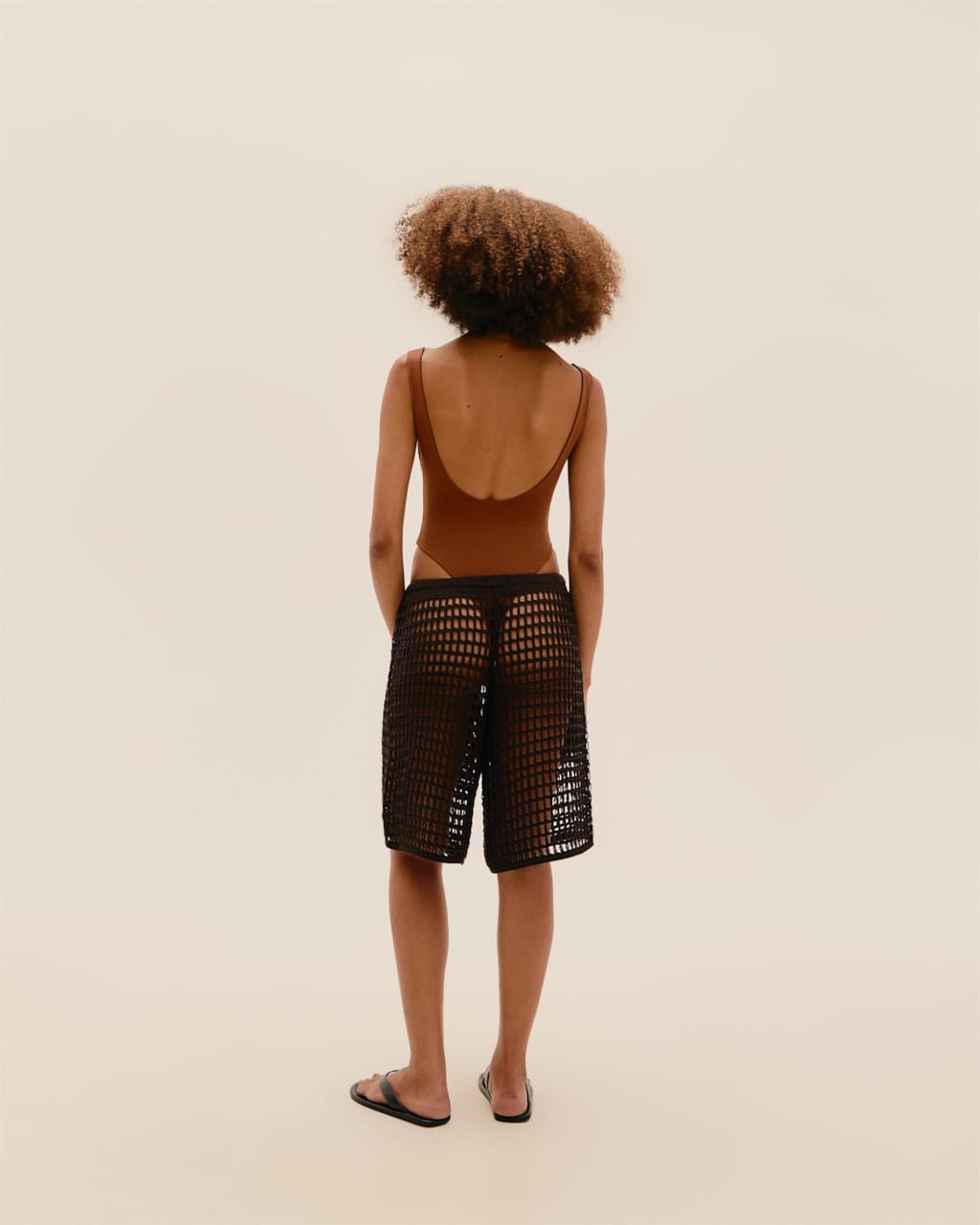 Bermuda Lou Tricot Marrom Brauna