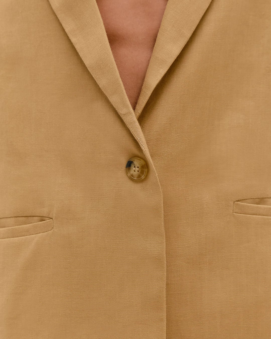 Blazer Carol Linho Bege Satu