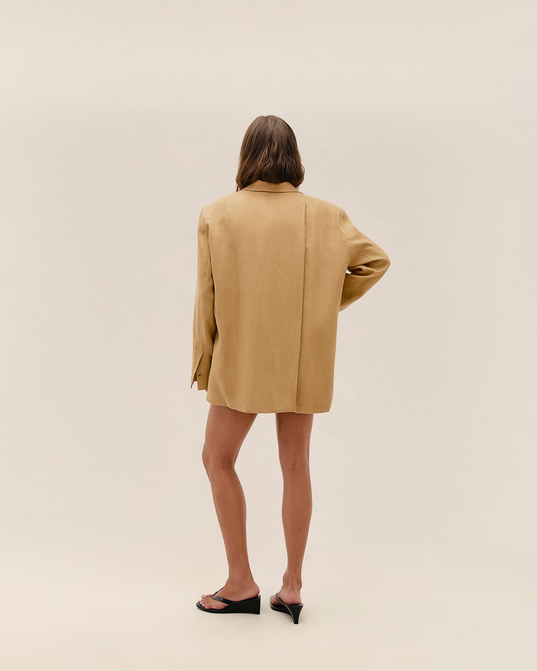 Blazer Carol Linho Bege Satu