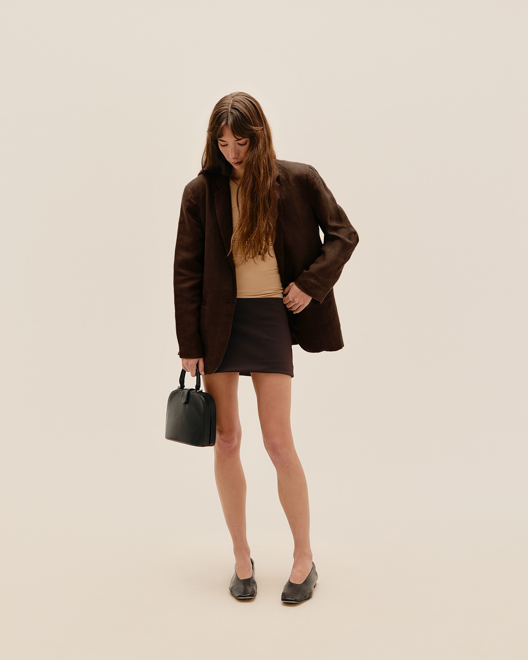 Blazer Carol Linho Marrom