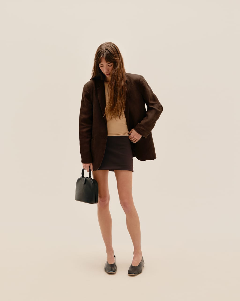 Blazer Carol Linho Marrom