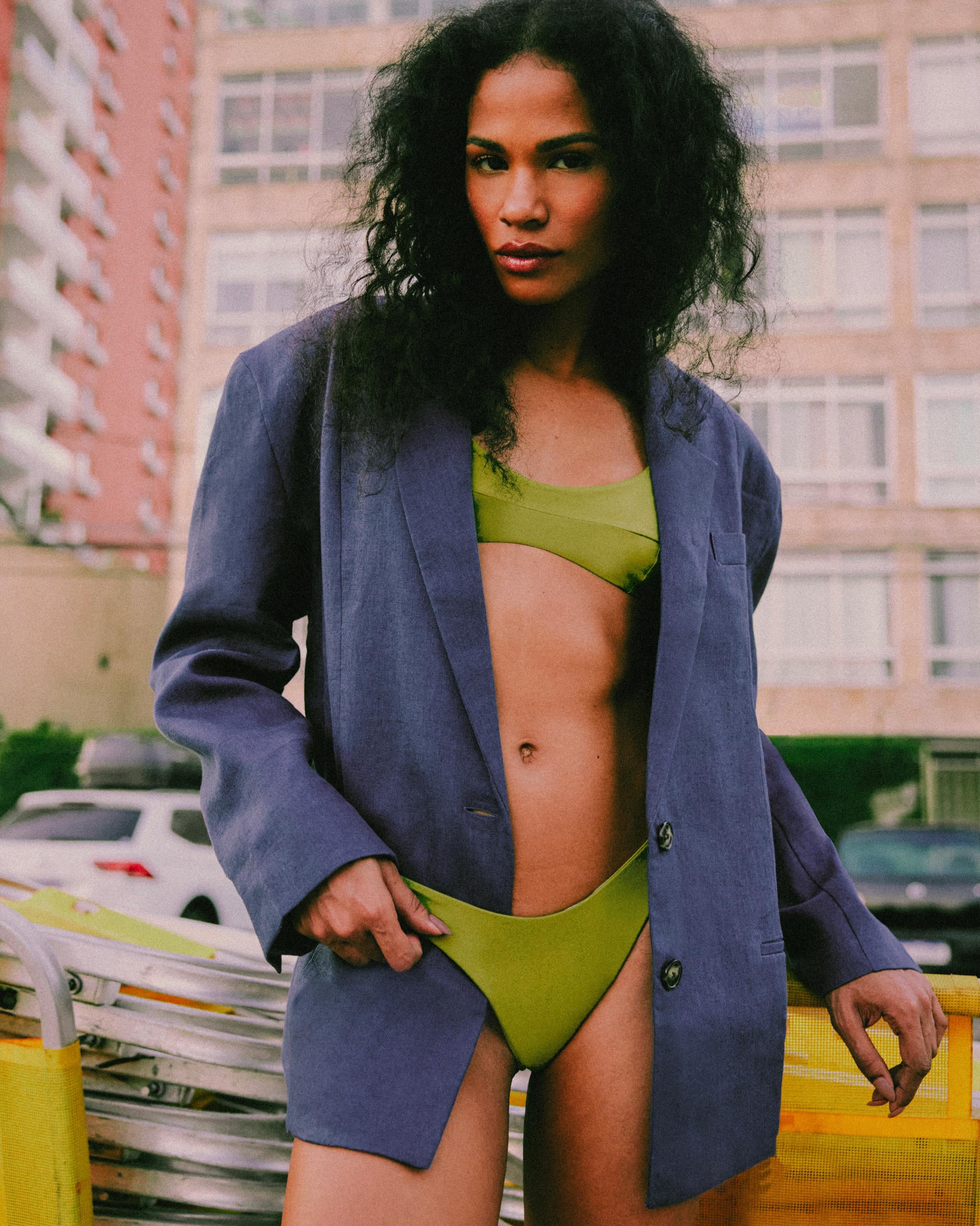 Blazer Marcella Linho Marinho