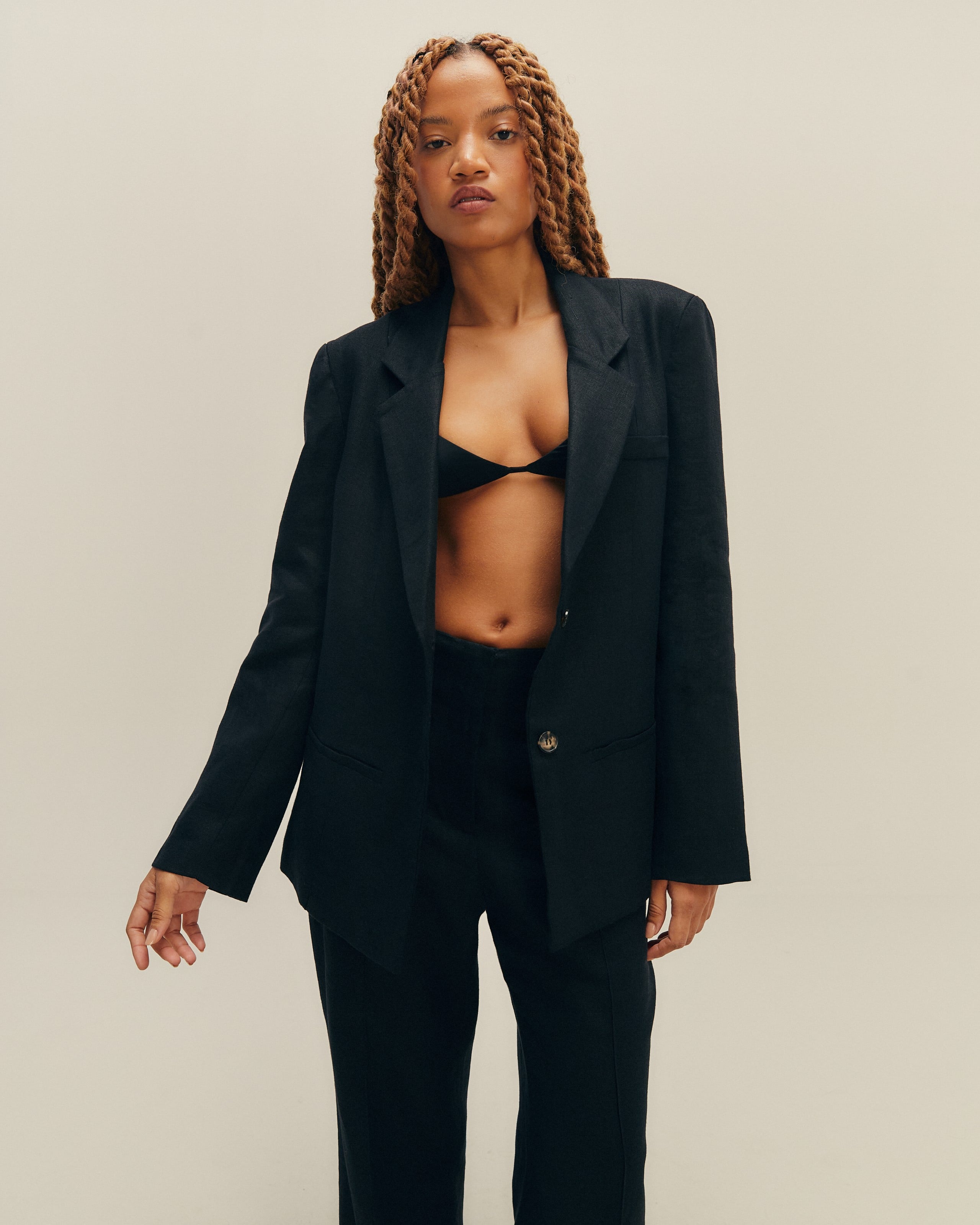 Blazer Marcella Linho Preto