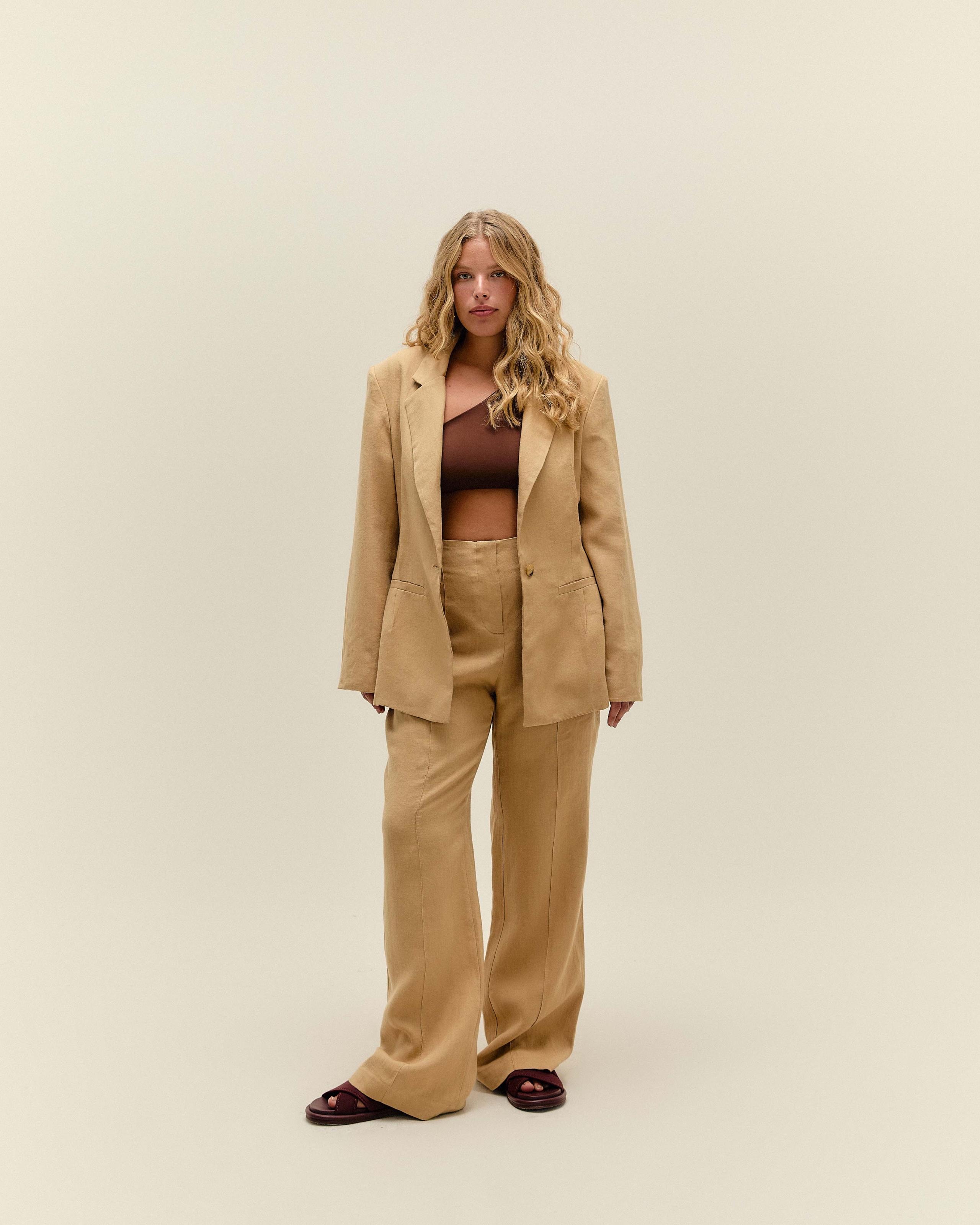 Blazer Paola Bege Palha