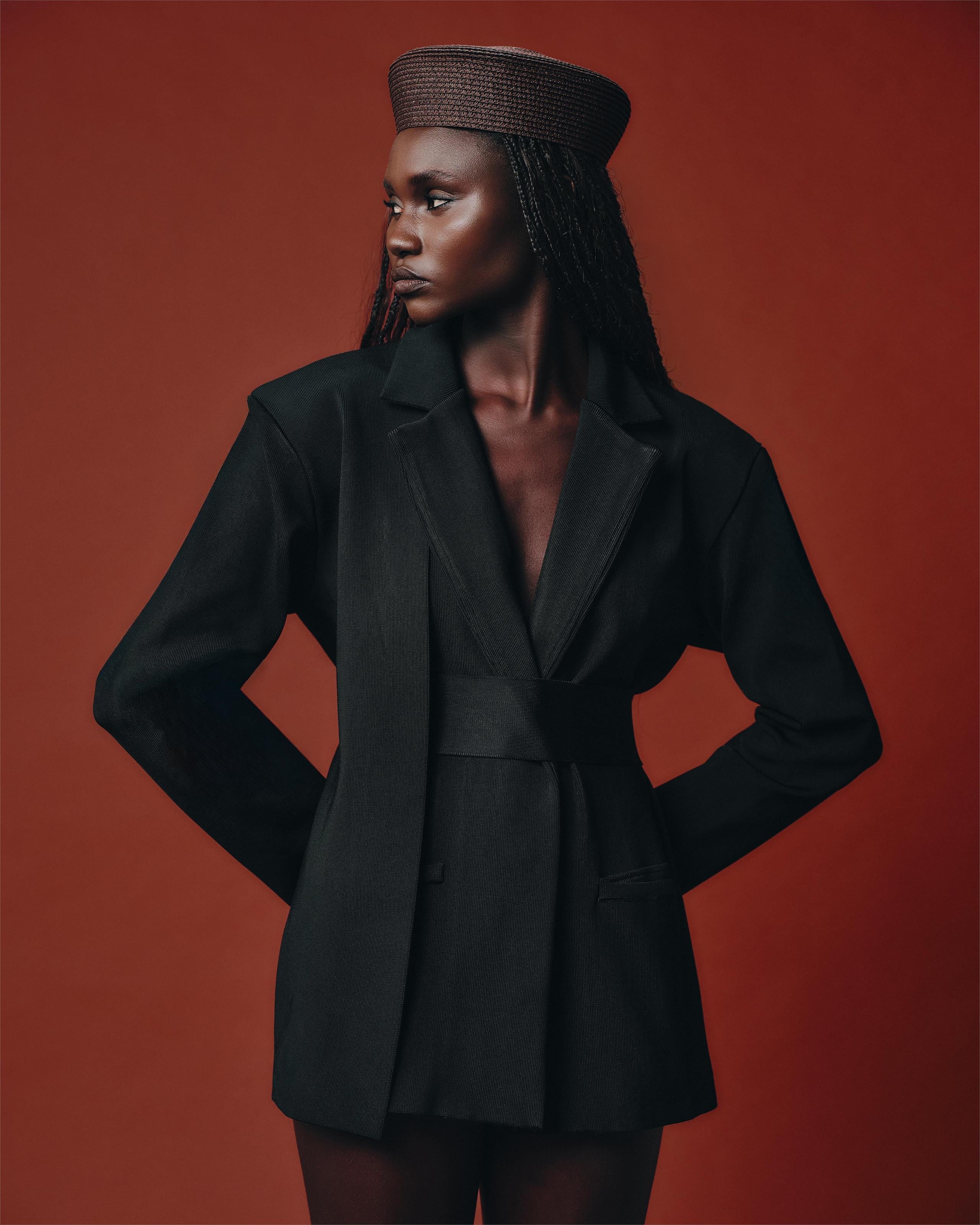 Blazer Transpasse Tricot Preto