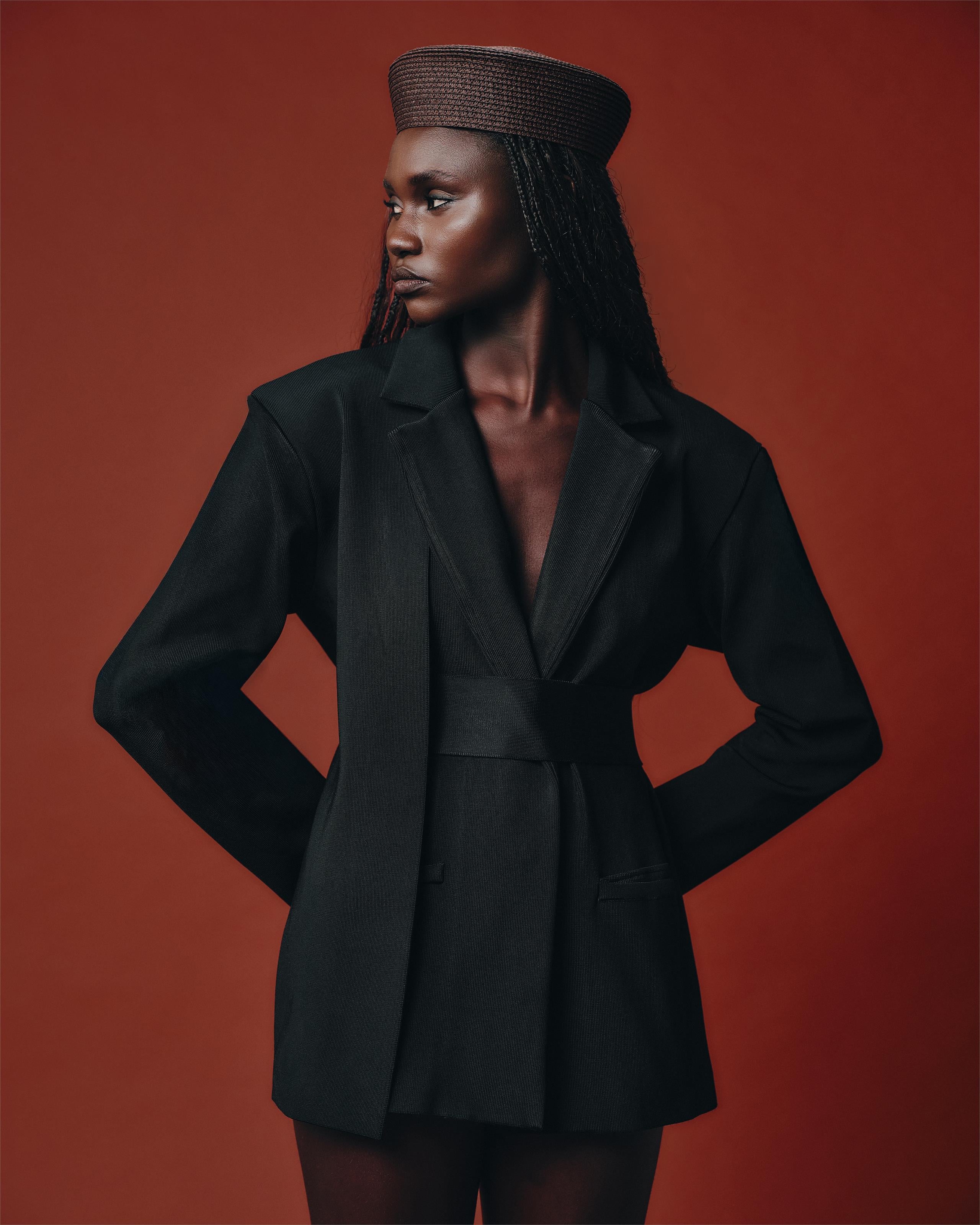 Blazer Transpasse Tricot Preto