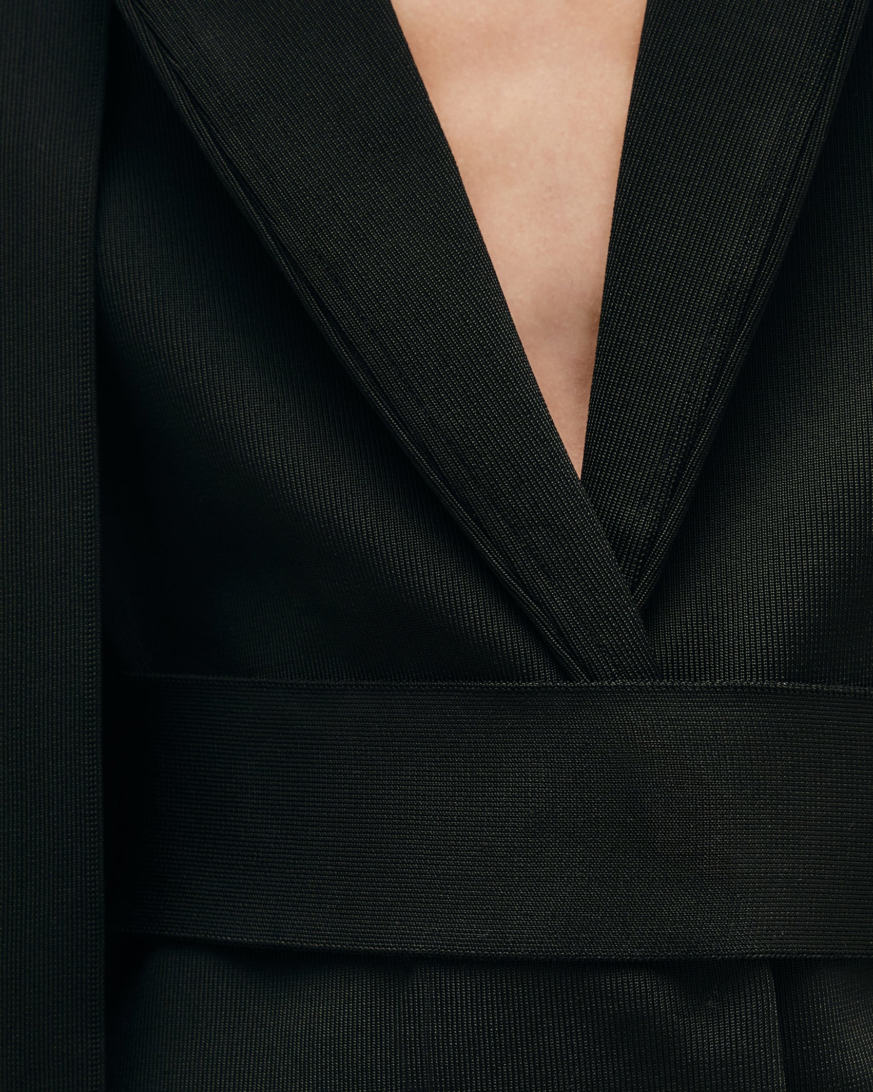 Blazer Transpasse Tricot Preto