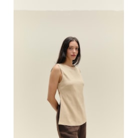 Haight — Blusa Alessandra Linho Bege Palha