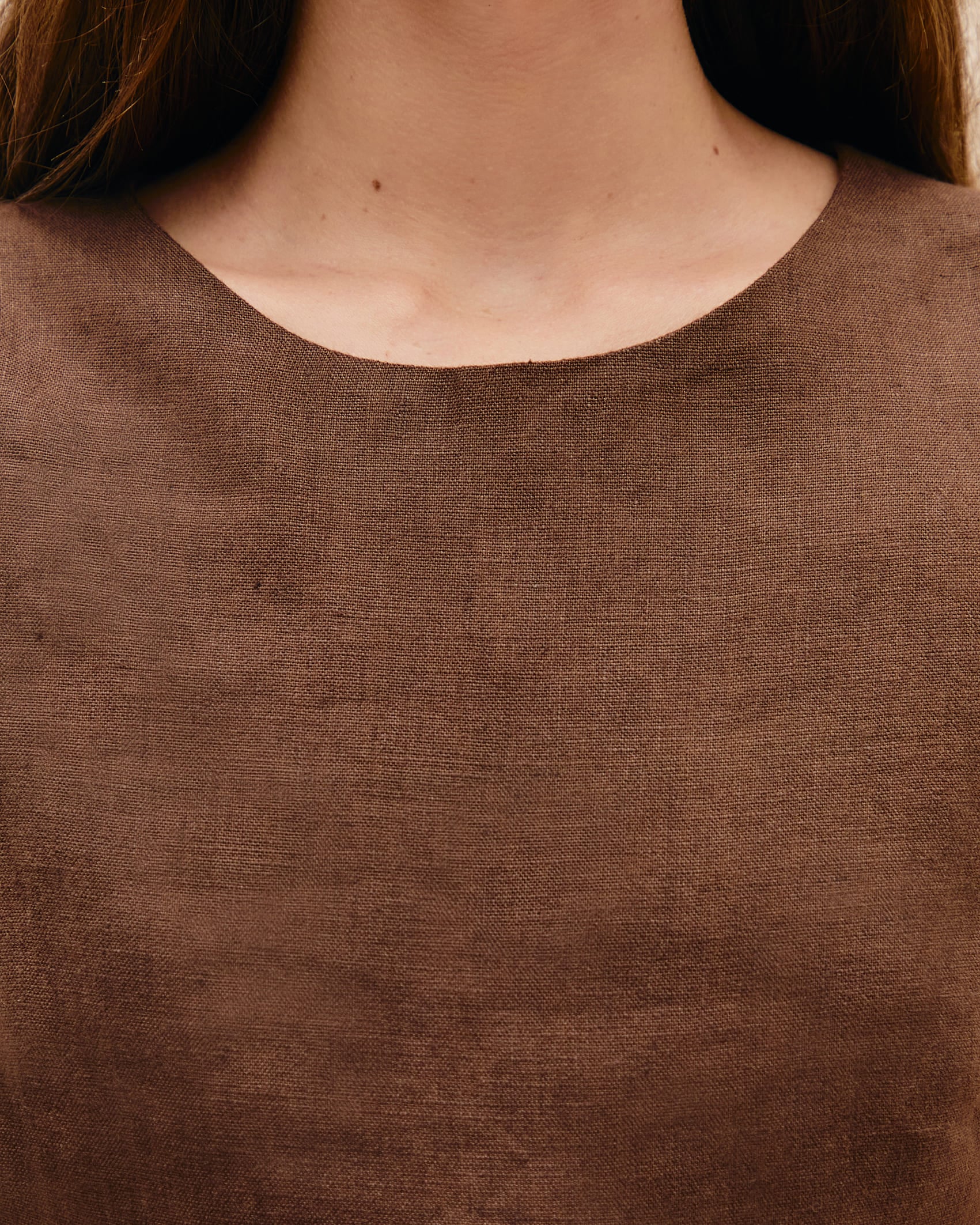 Blusa Alessandra Linho Marrom Brauna