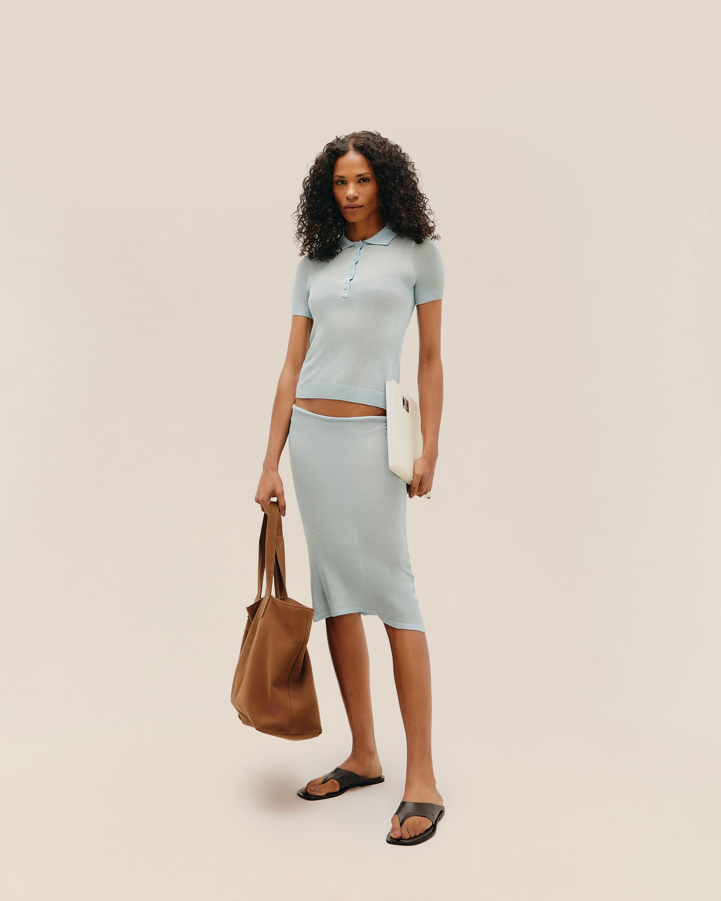 Blusa Amelia Tricot Azul Bardi