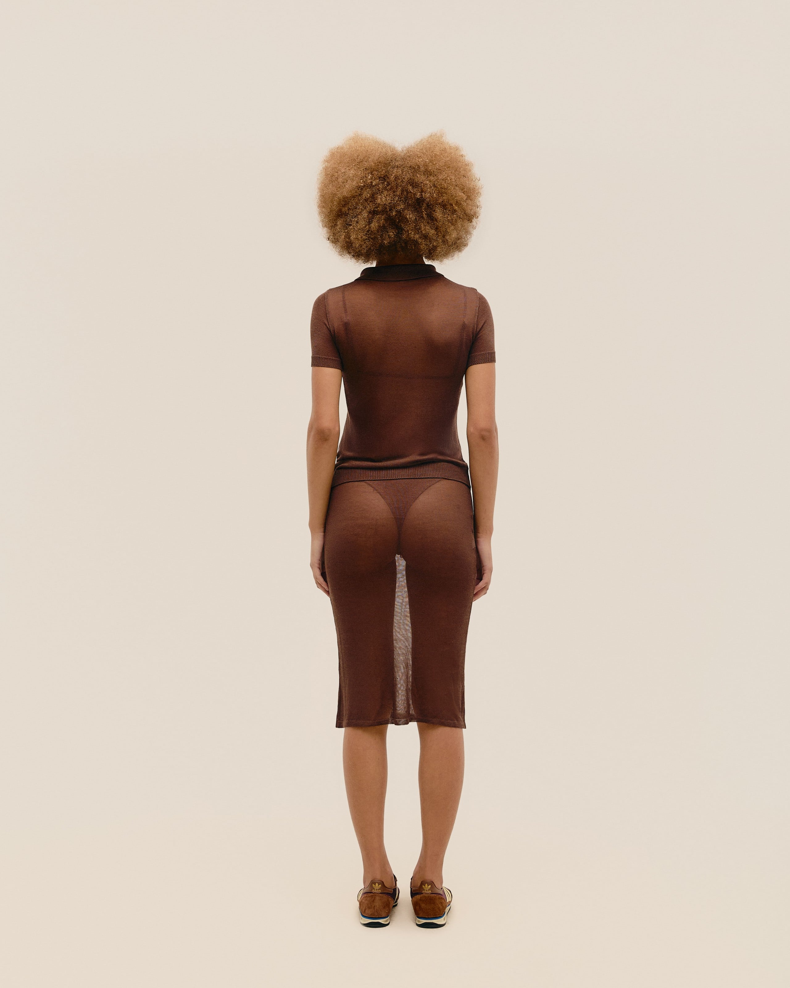 Blusa Amelia Tricot Marrom Brauna