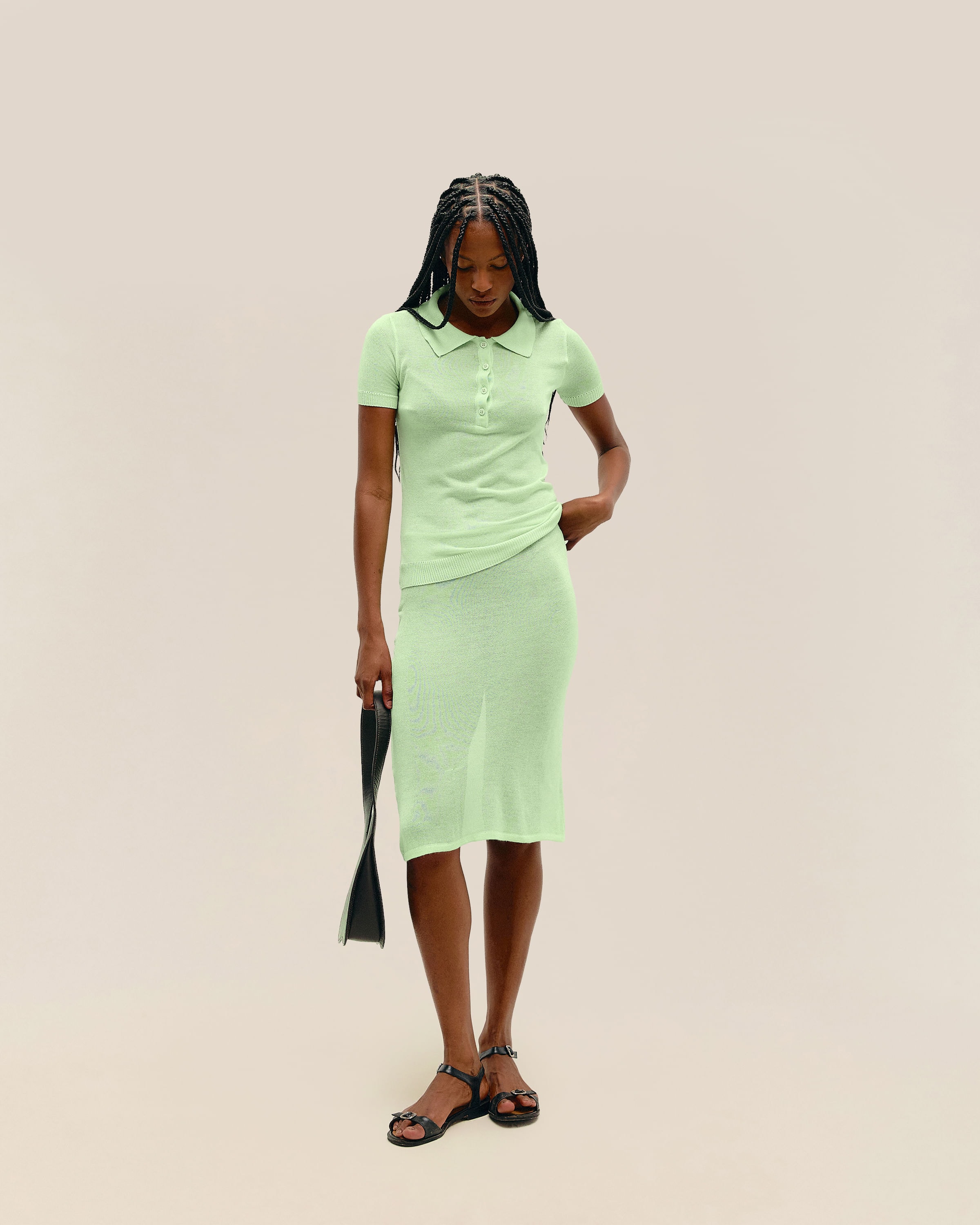 Blusa Amelia Tricot Verde Canoa