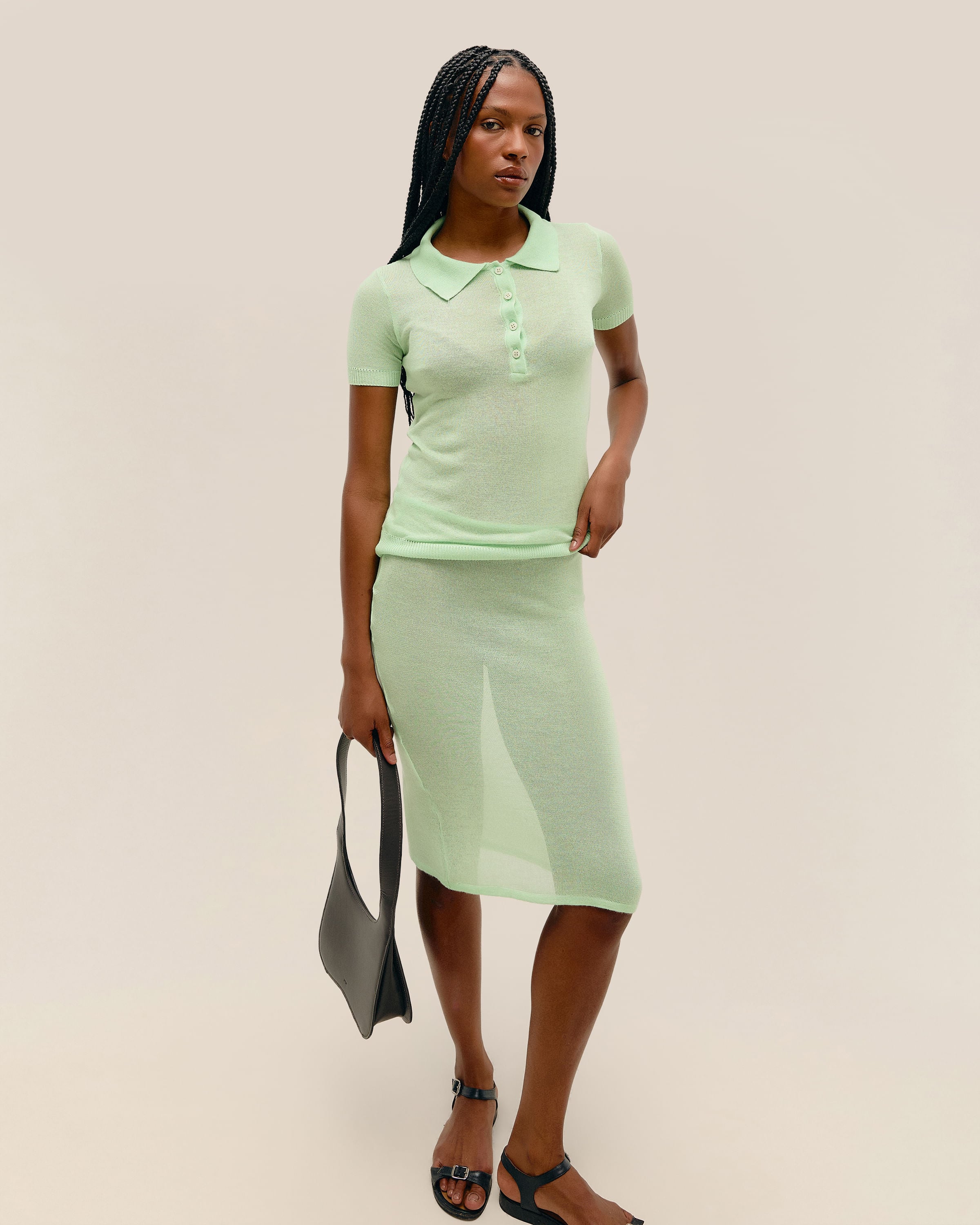 Blusa Amelia Tricot Verde Canoa