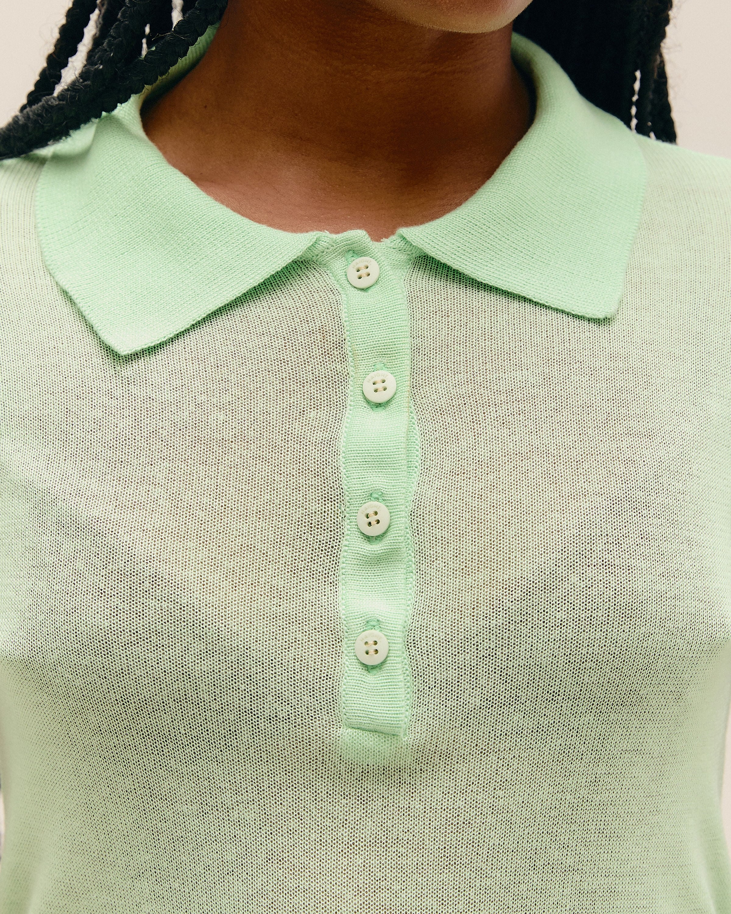Blusa Amelia Tricot Verde Canoa