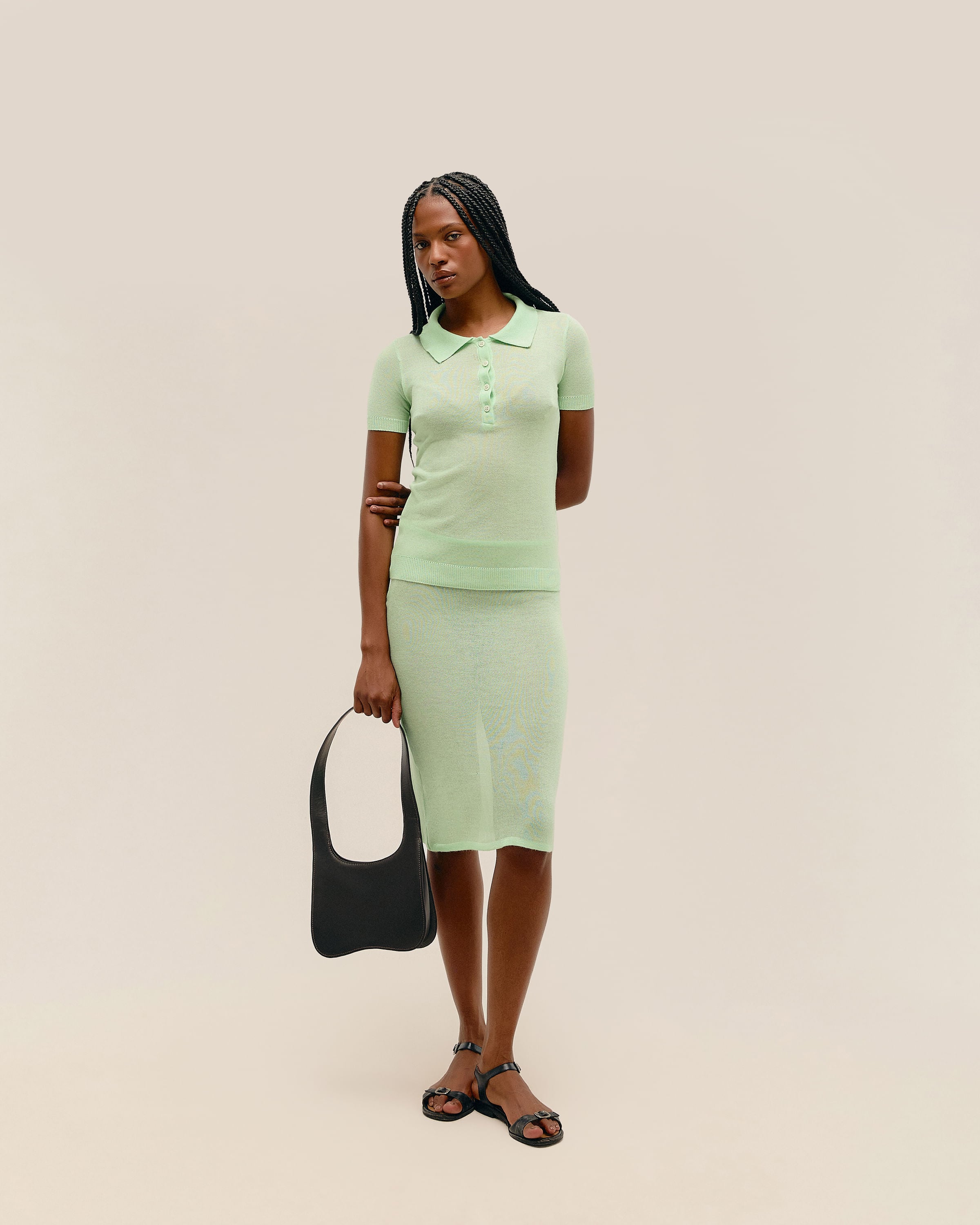 Blusa Amelia Tricot Verde Canoa
