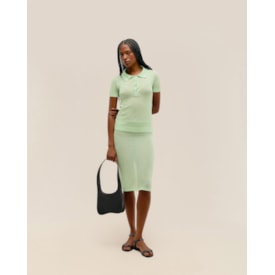 Haight — Blusa Amelia Tricot Verde Canoa