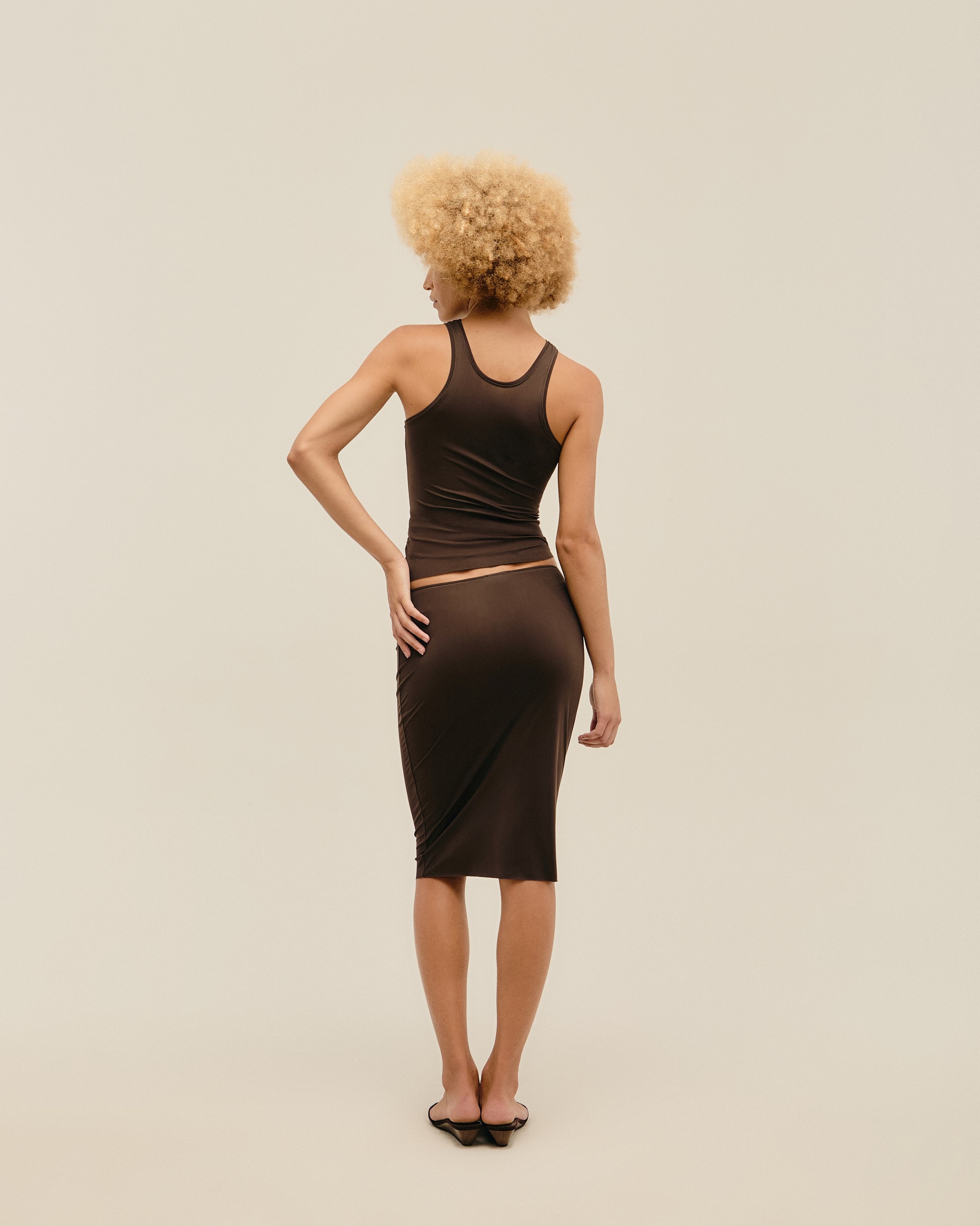 Blusa Ana a Fio Marrom Brauna