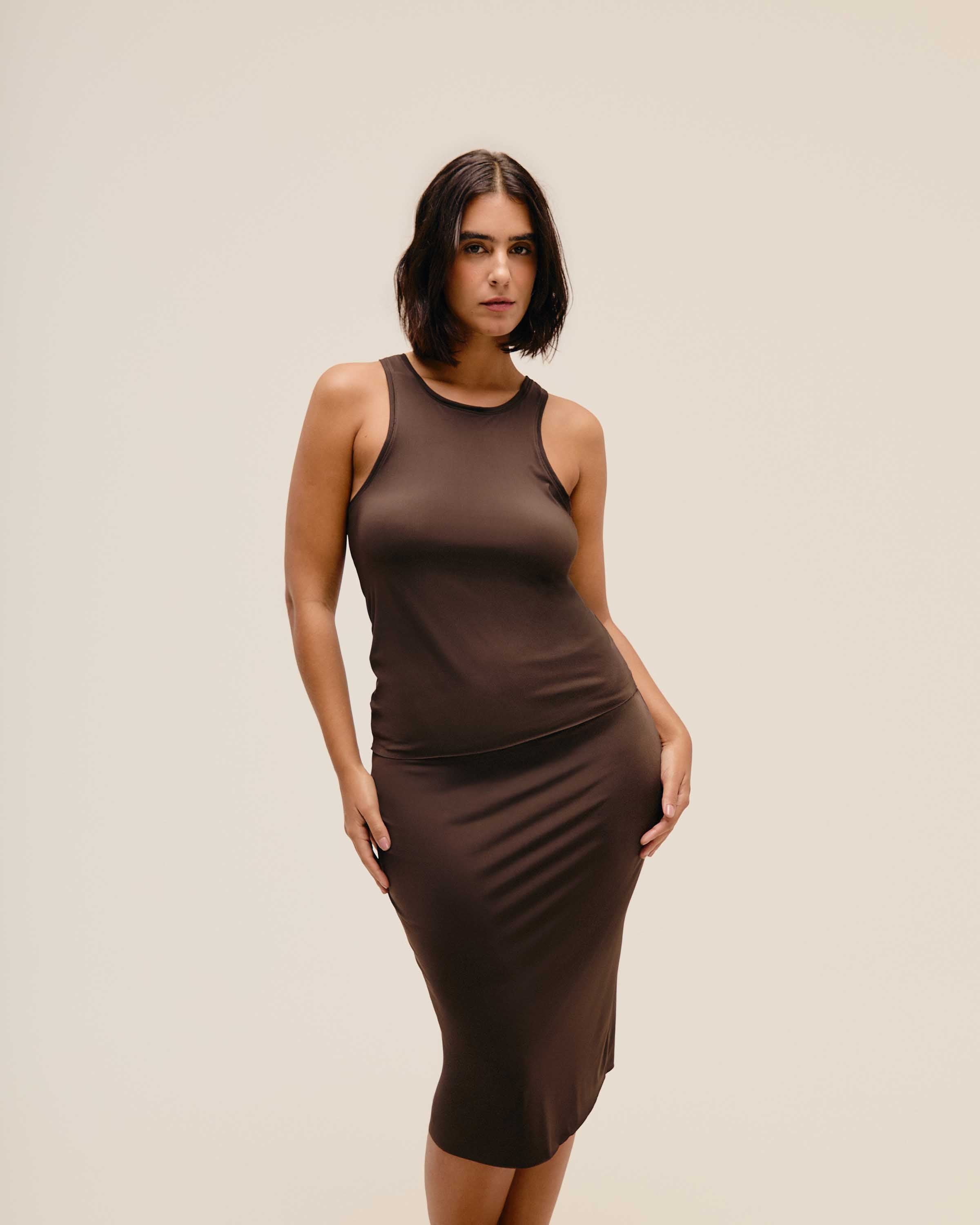 Blusa Ana a Fio Marrom Cohiba