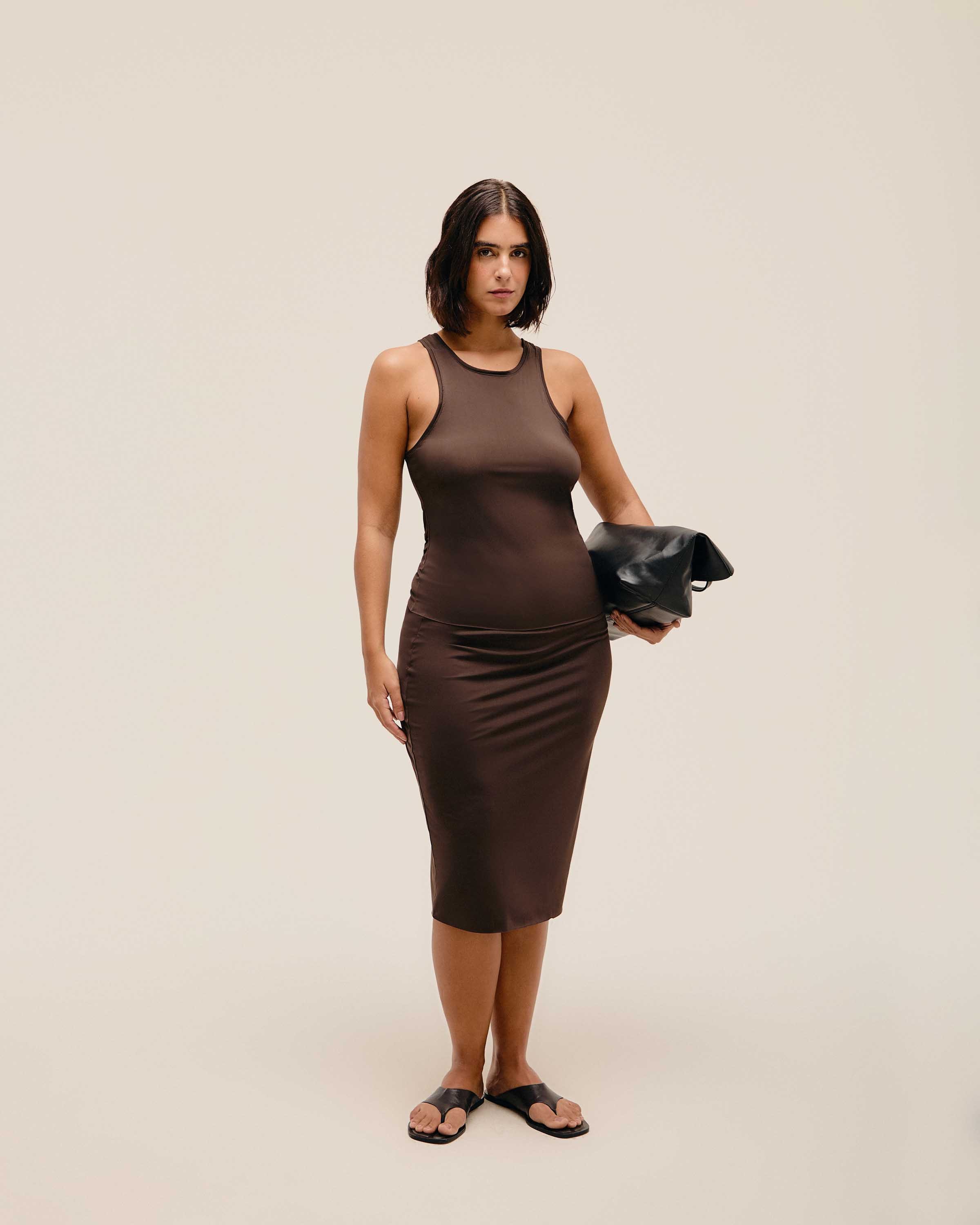 Blusa Ana a Fio Marrom Cohiba