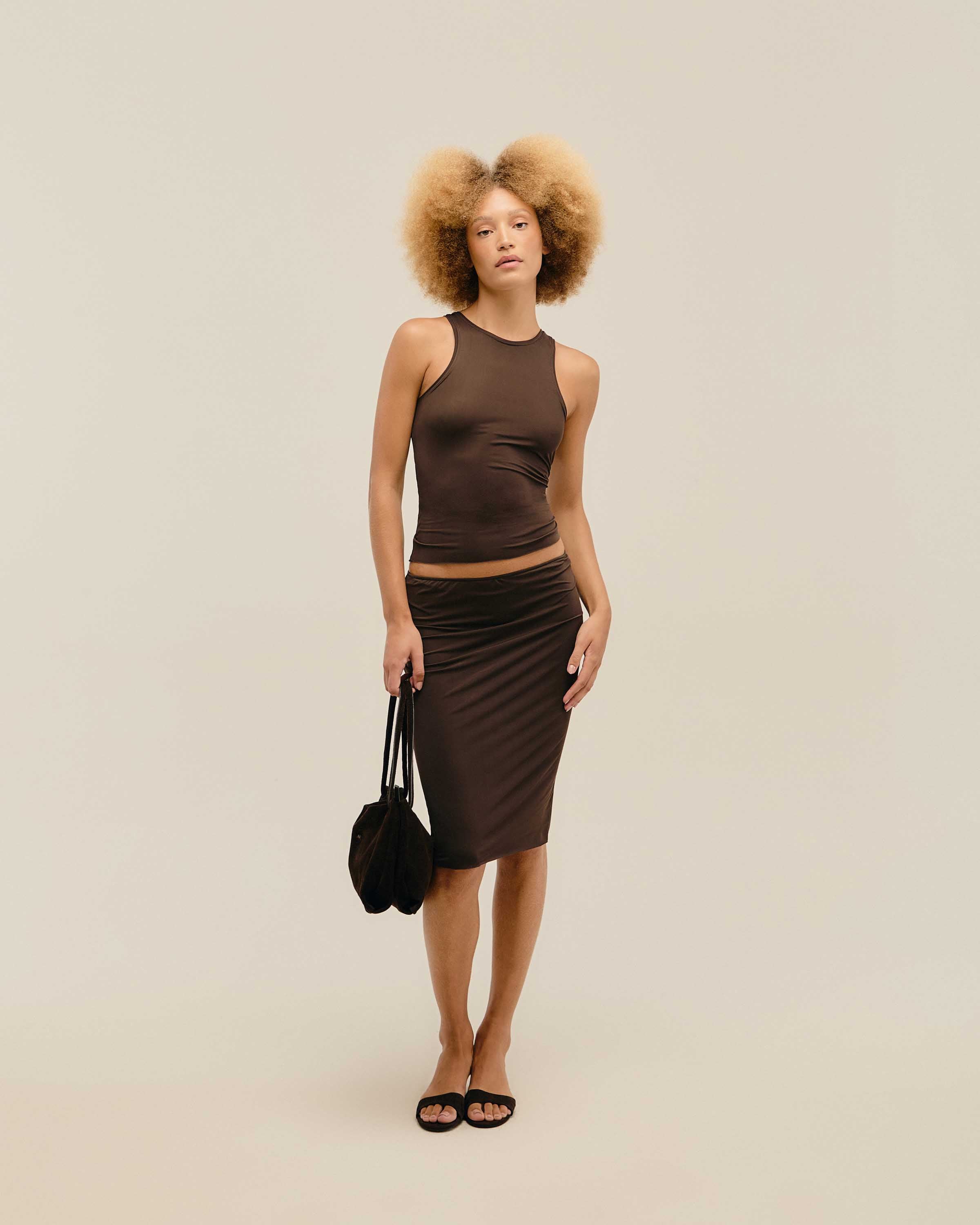 Blusa Ana a Fio Marrom Cohiba