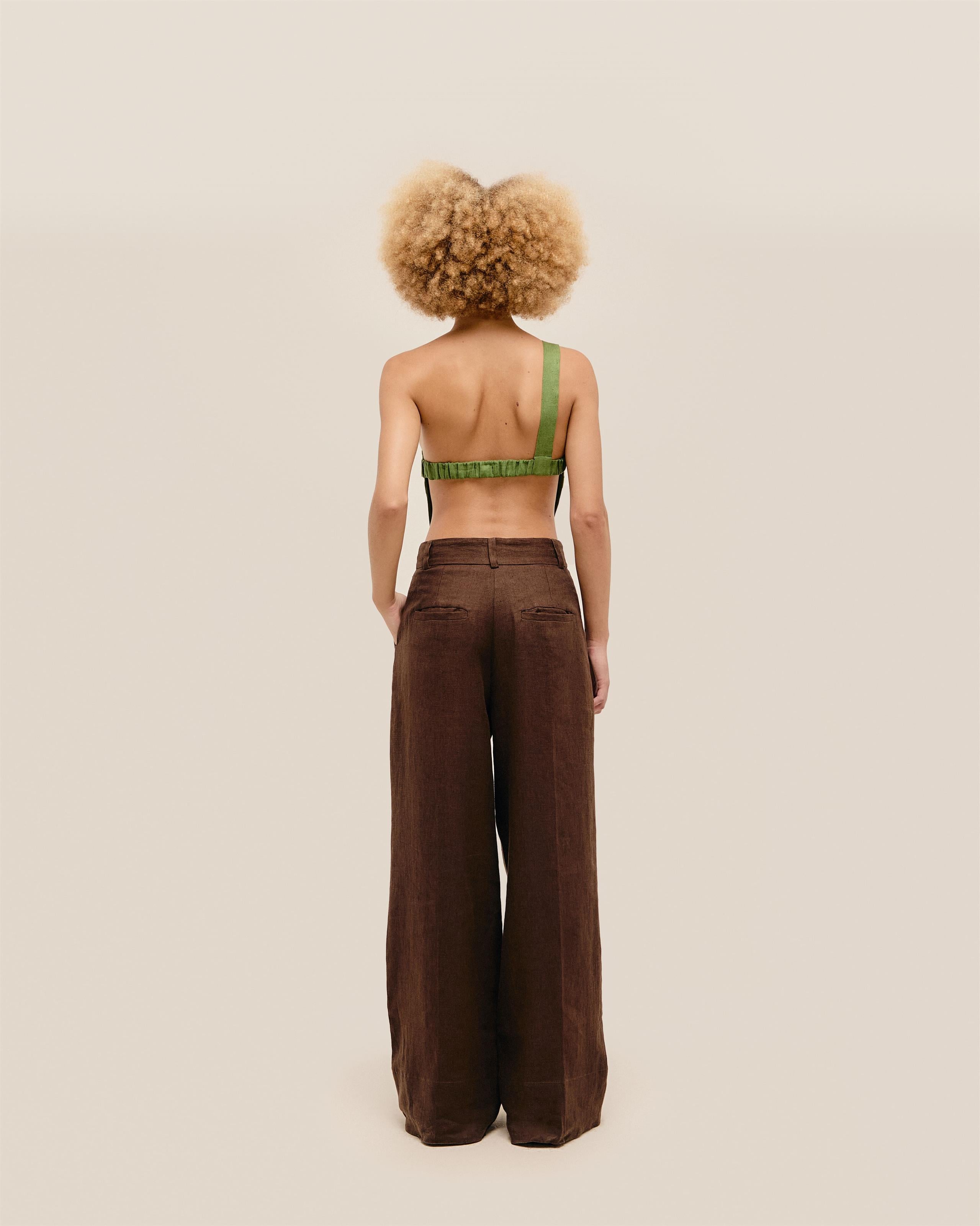 Blusa Assimetrica Linho Verde
