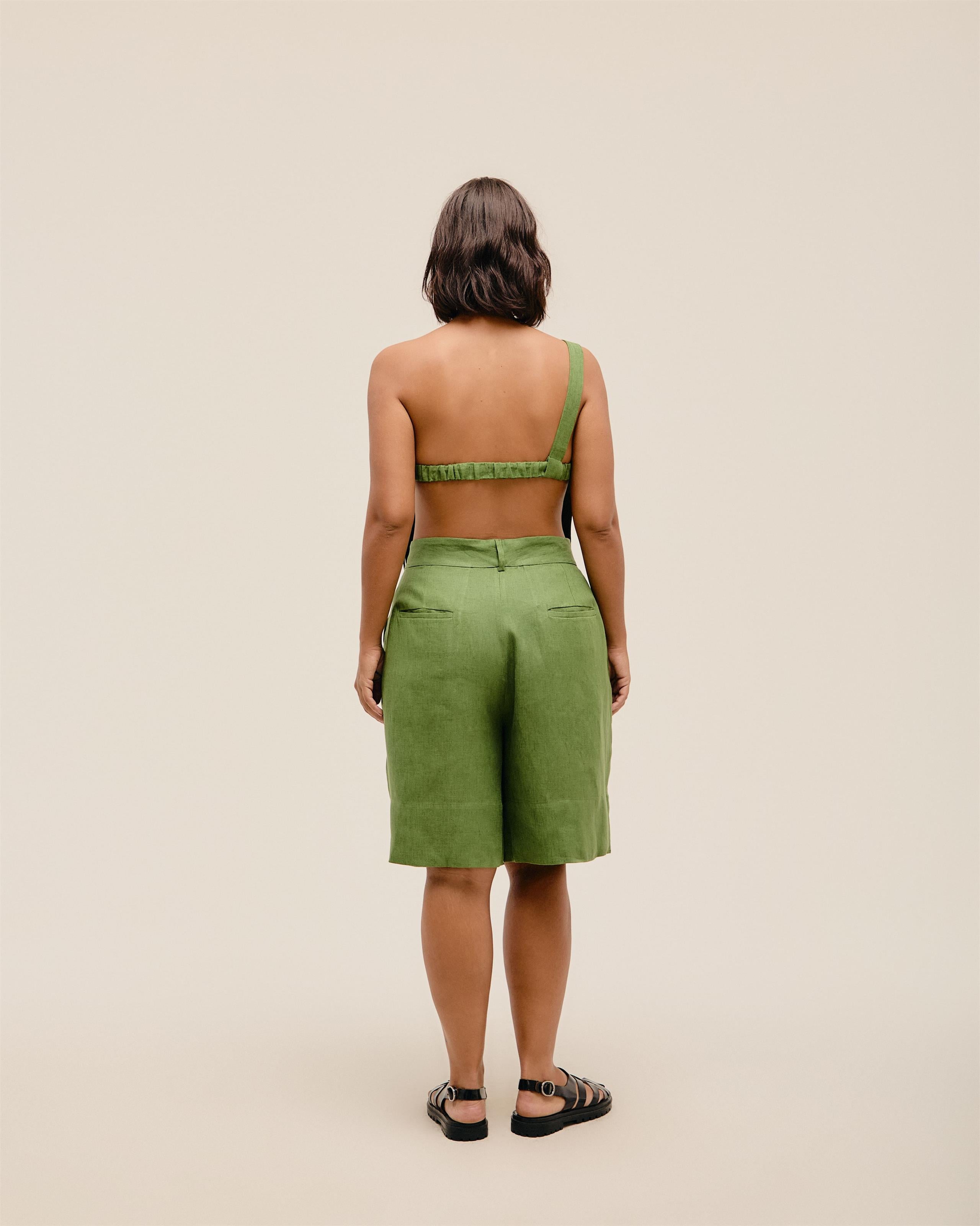 Blusa Assimetrica Linho Verde