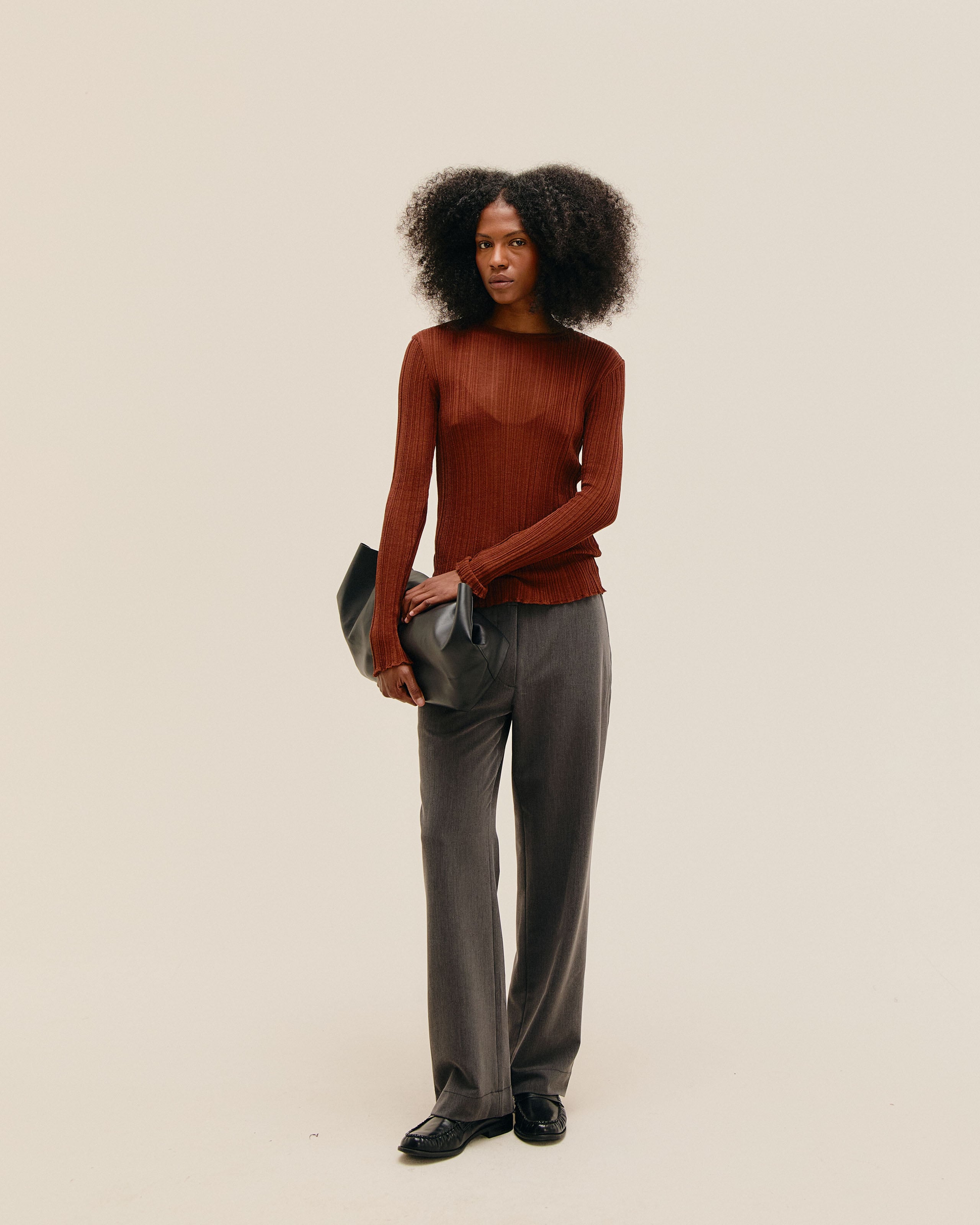Blusa Iana Tricot Marrom
