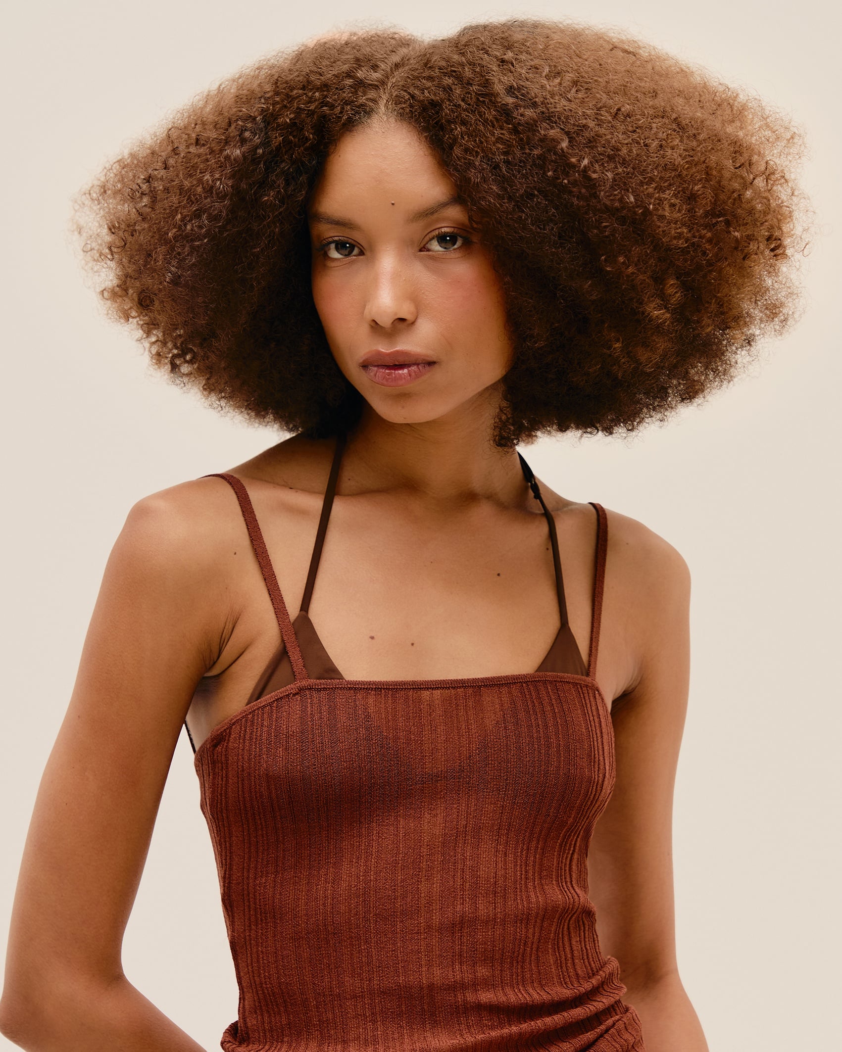 Blusa Ivana Tricot Marrom