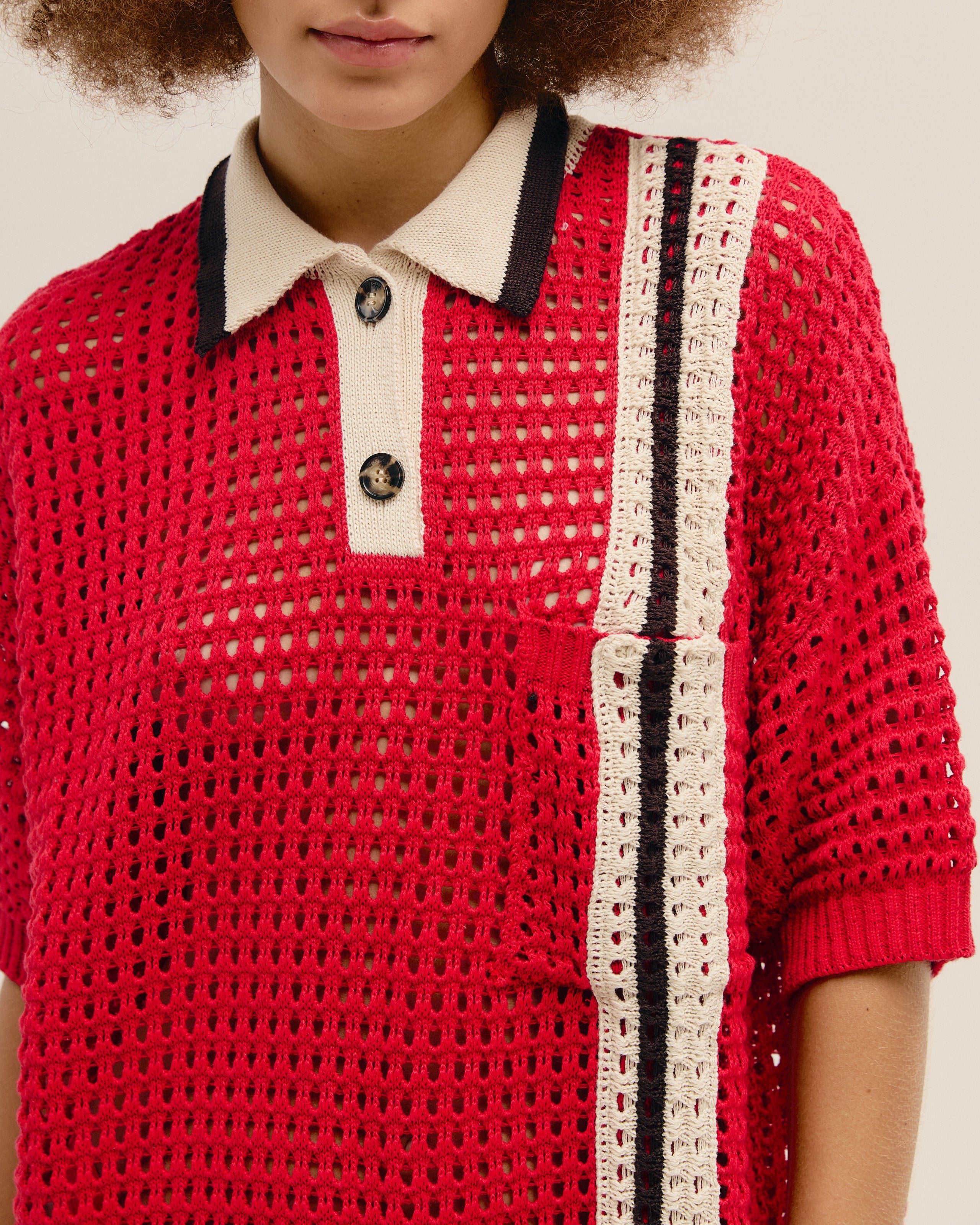 Blusa Joana Listras Tricot Listras Sport