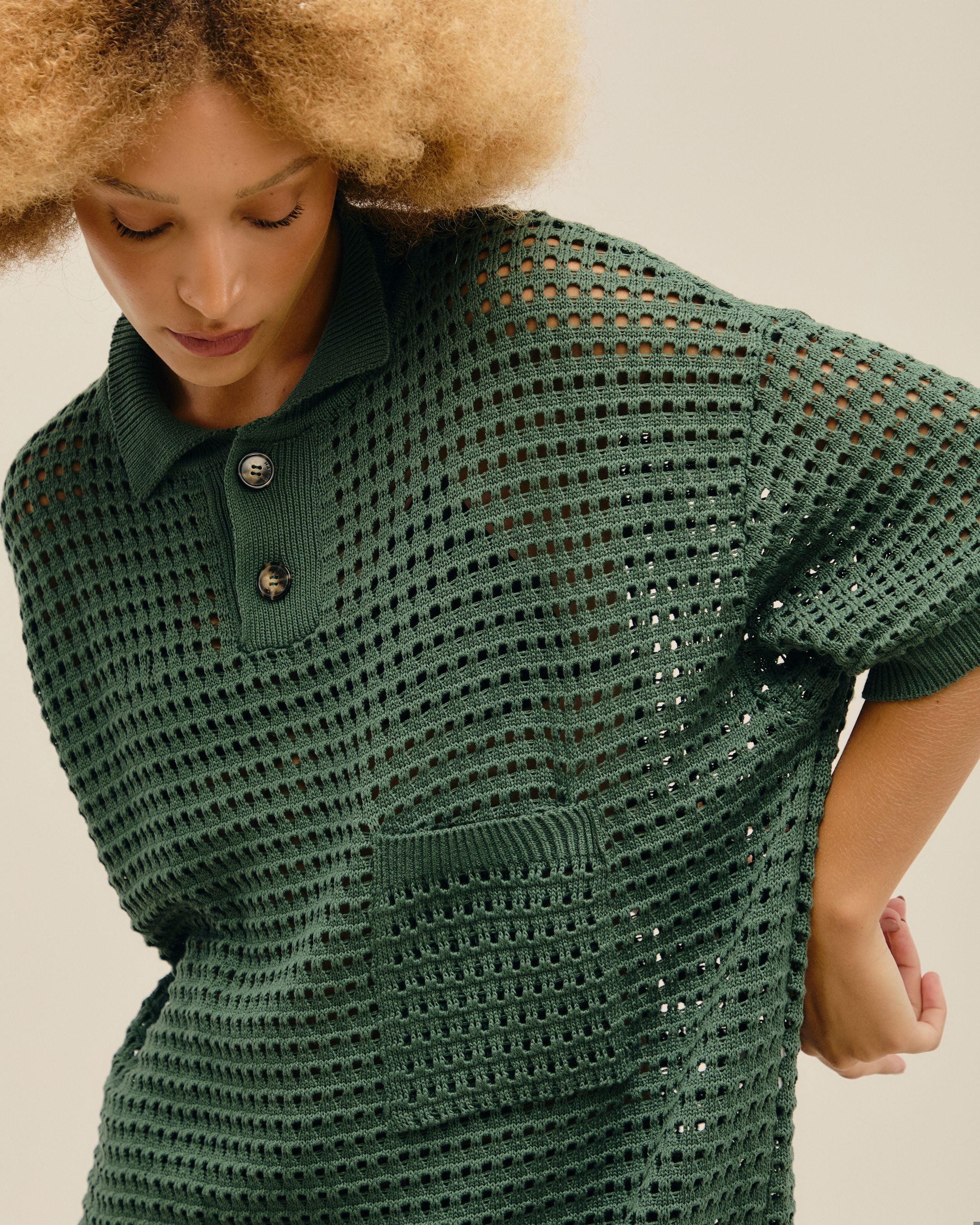 Blusa Joana Tricot Verde Alga