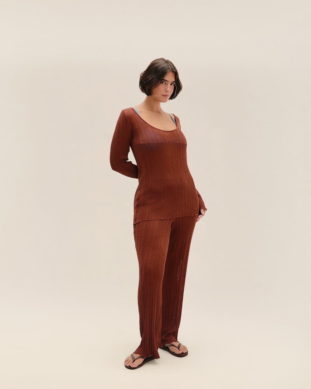 Blusa Leila Tricot Marrom