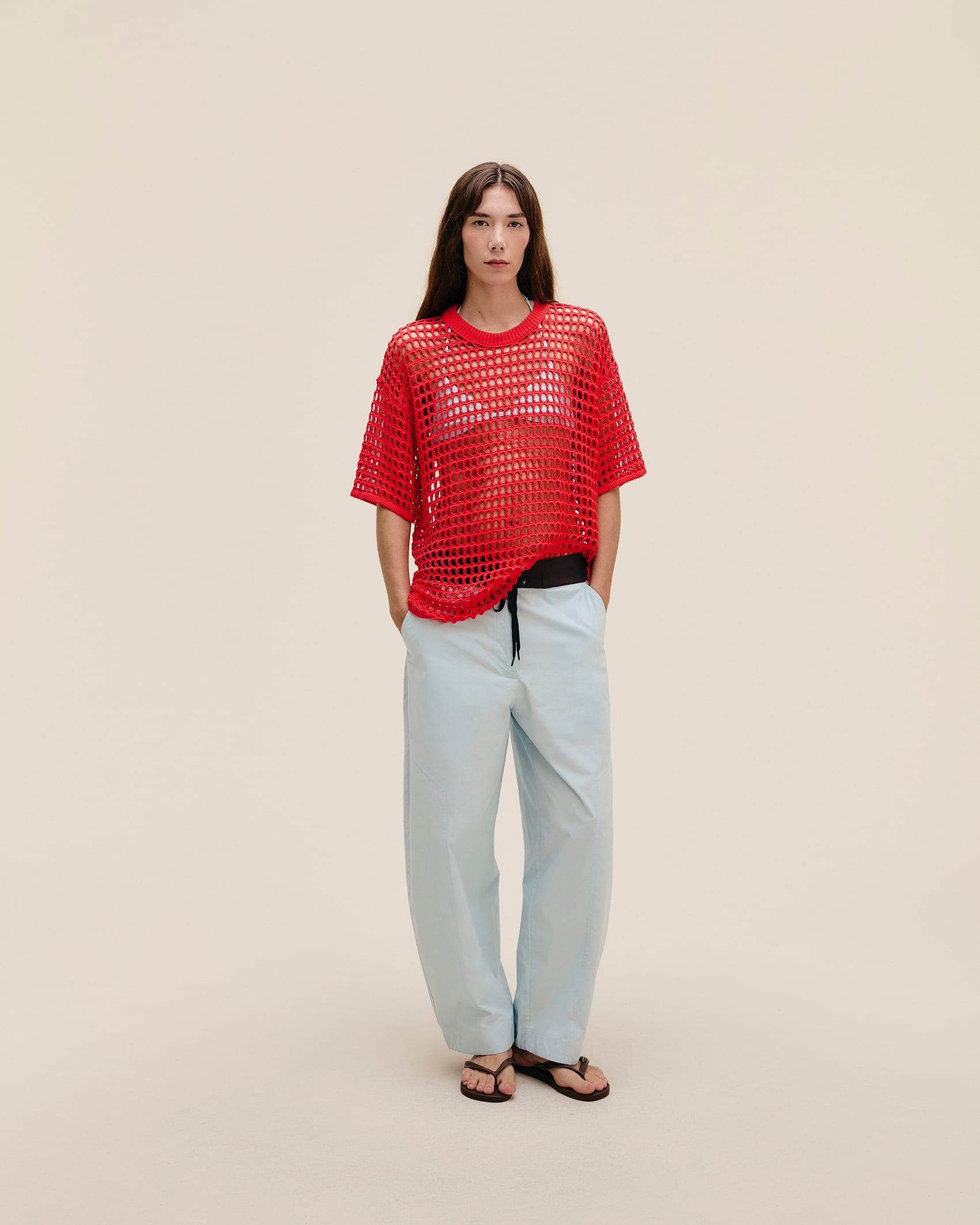 Blusa Lila Tricot Vermelho Desvio
