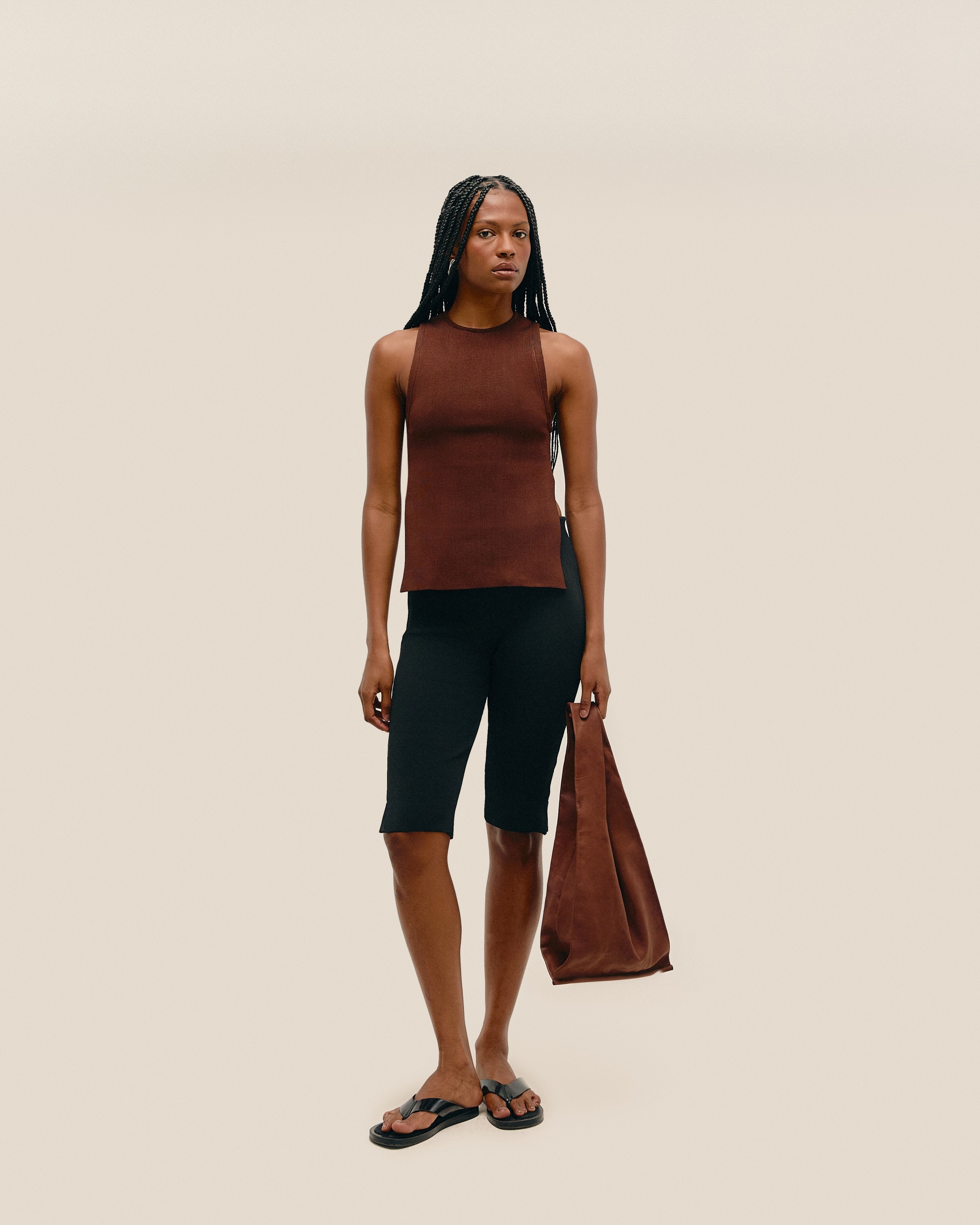 Blusa Livia Tricot Marrom Brauna