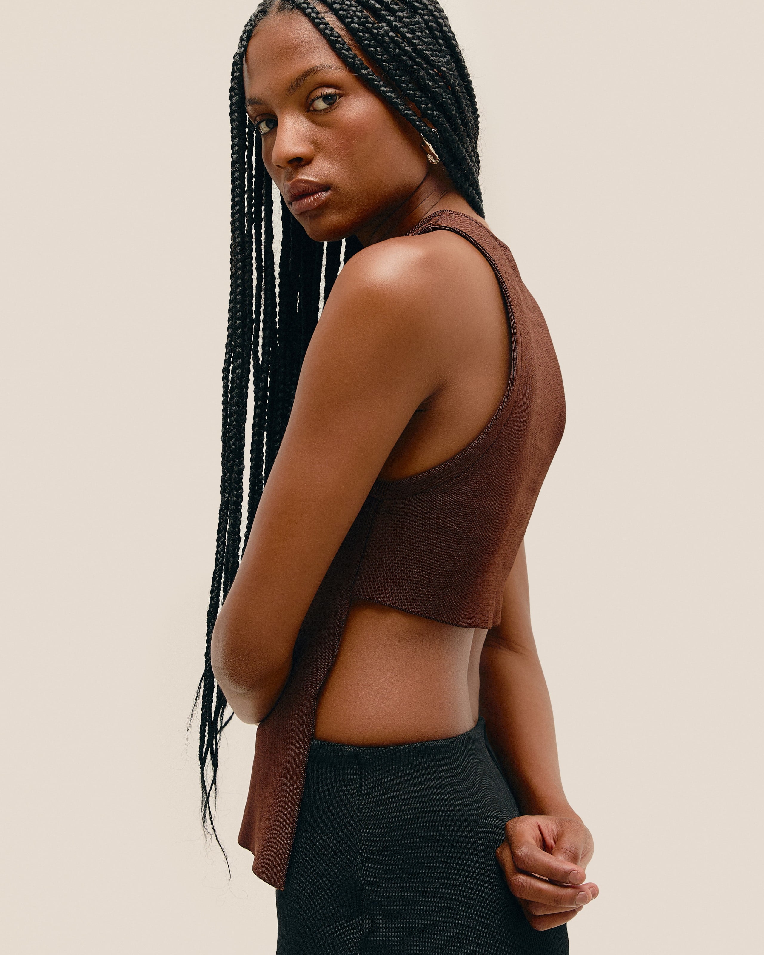 Blusa Livia Tricot Marrom Brauna