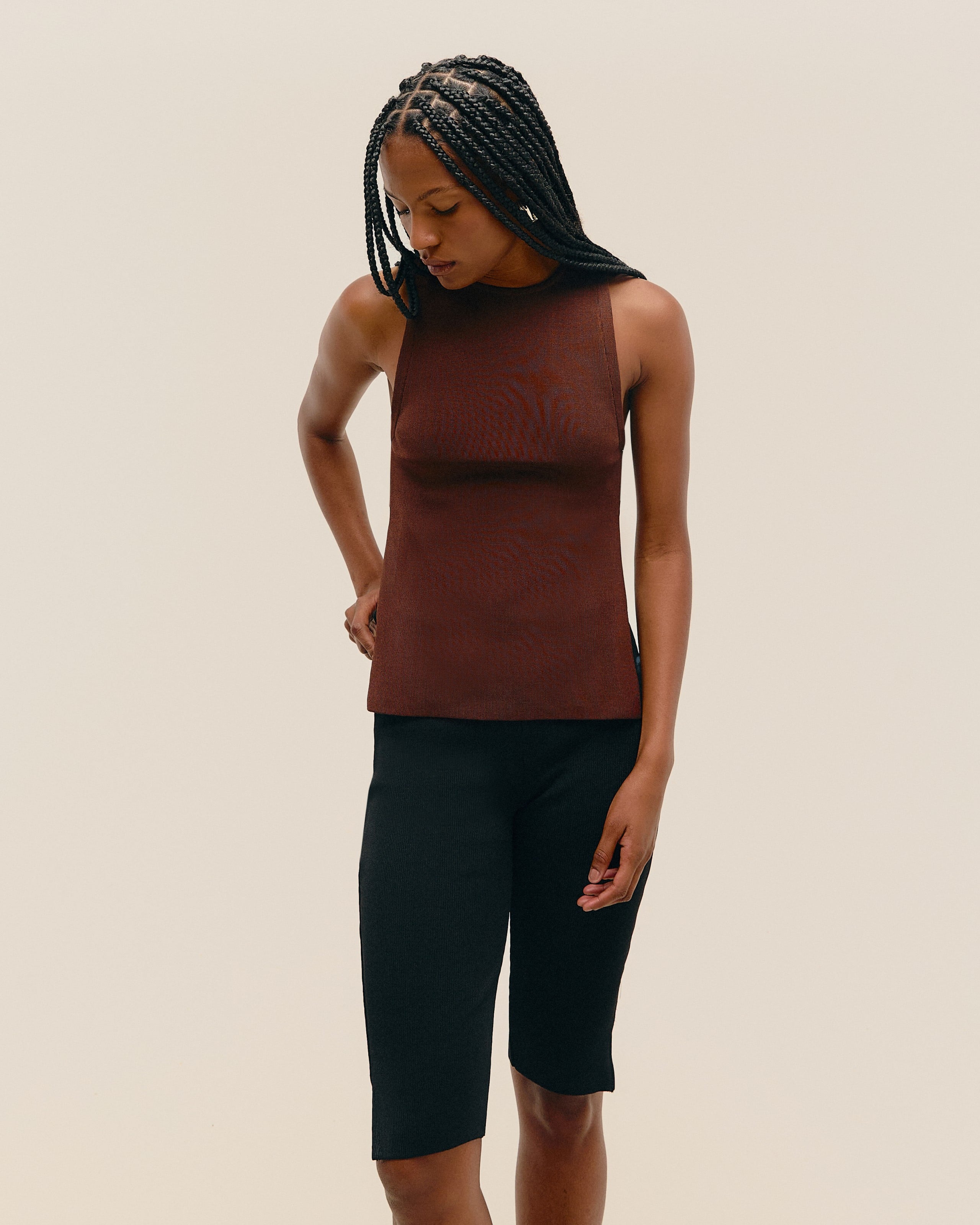 Blusa Livia Tricot Marrom Brauna