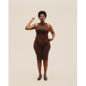 Haight — Blusa Livia Tricot Marrom Brauna