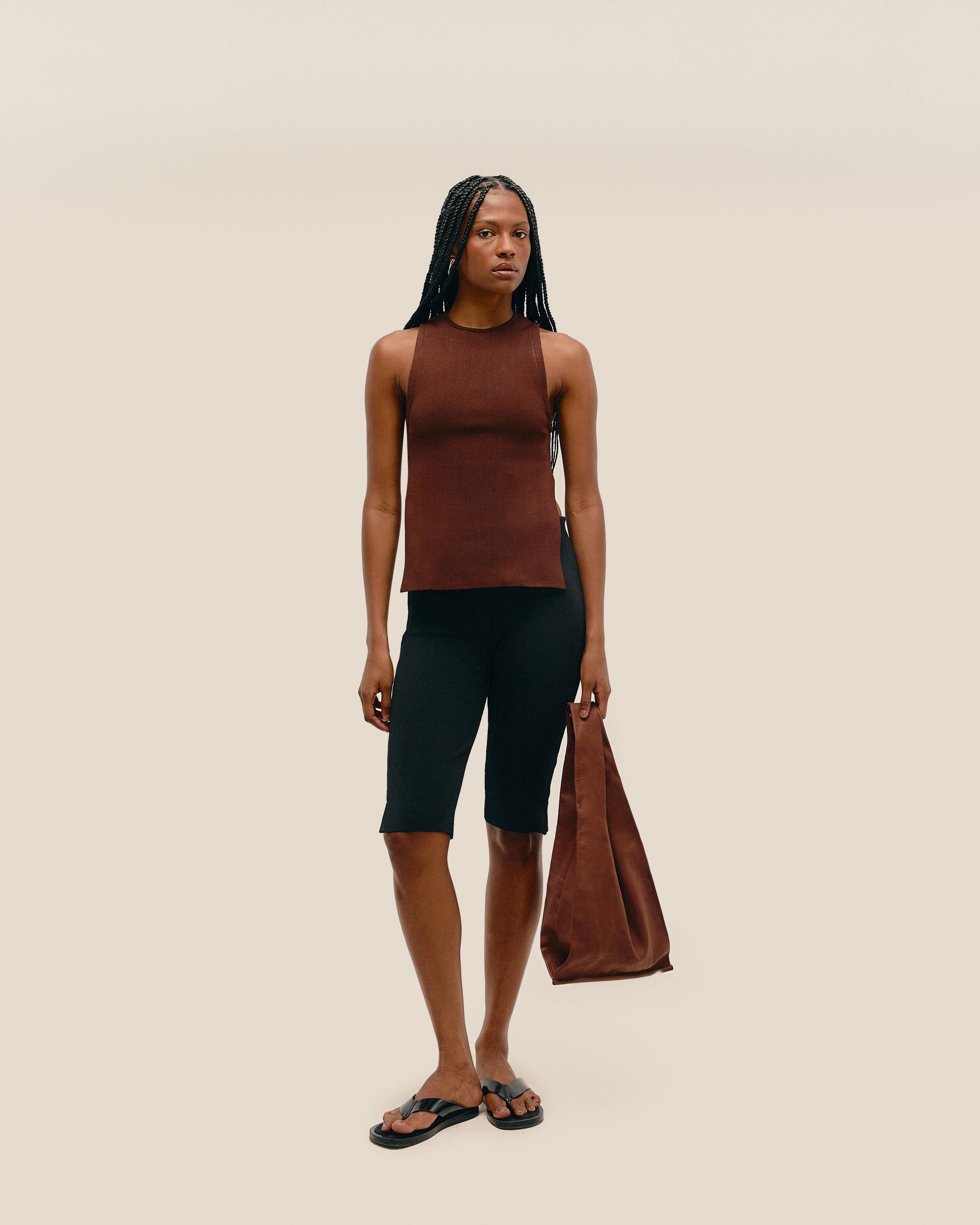 Blusa Livia Tricot Marrom Brauna