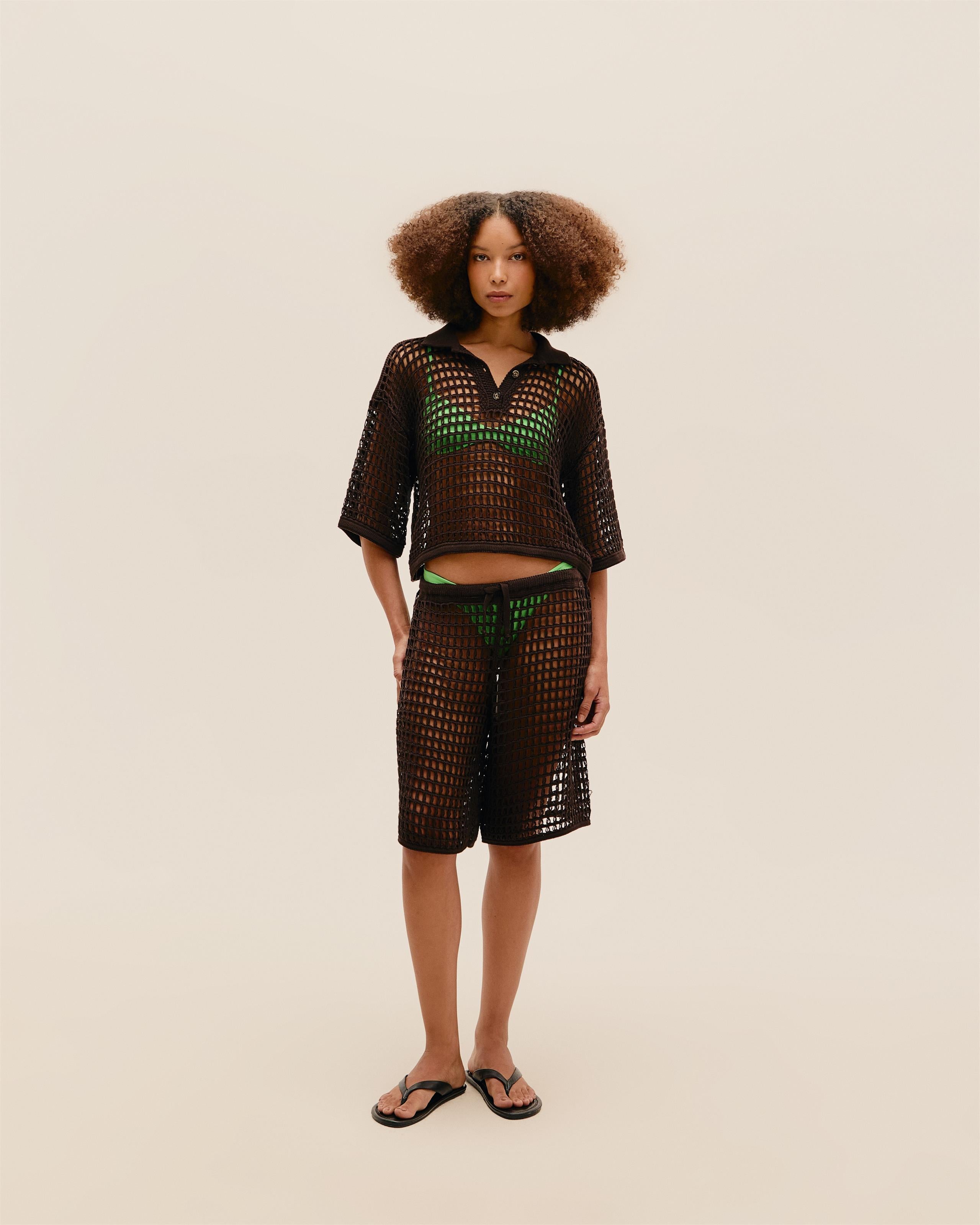 Blusa Lou Tricot Marrom Brauna