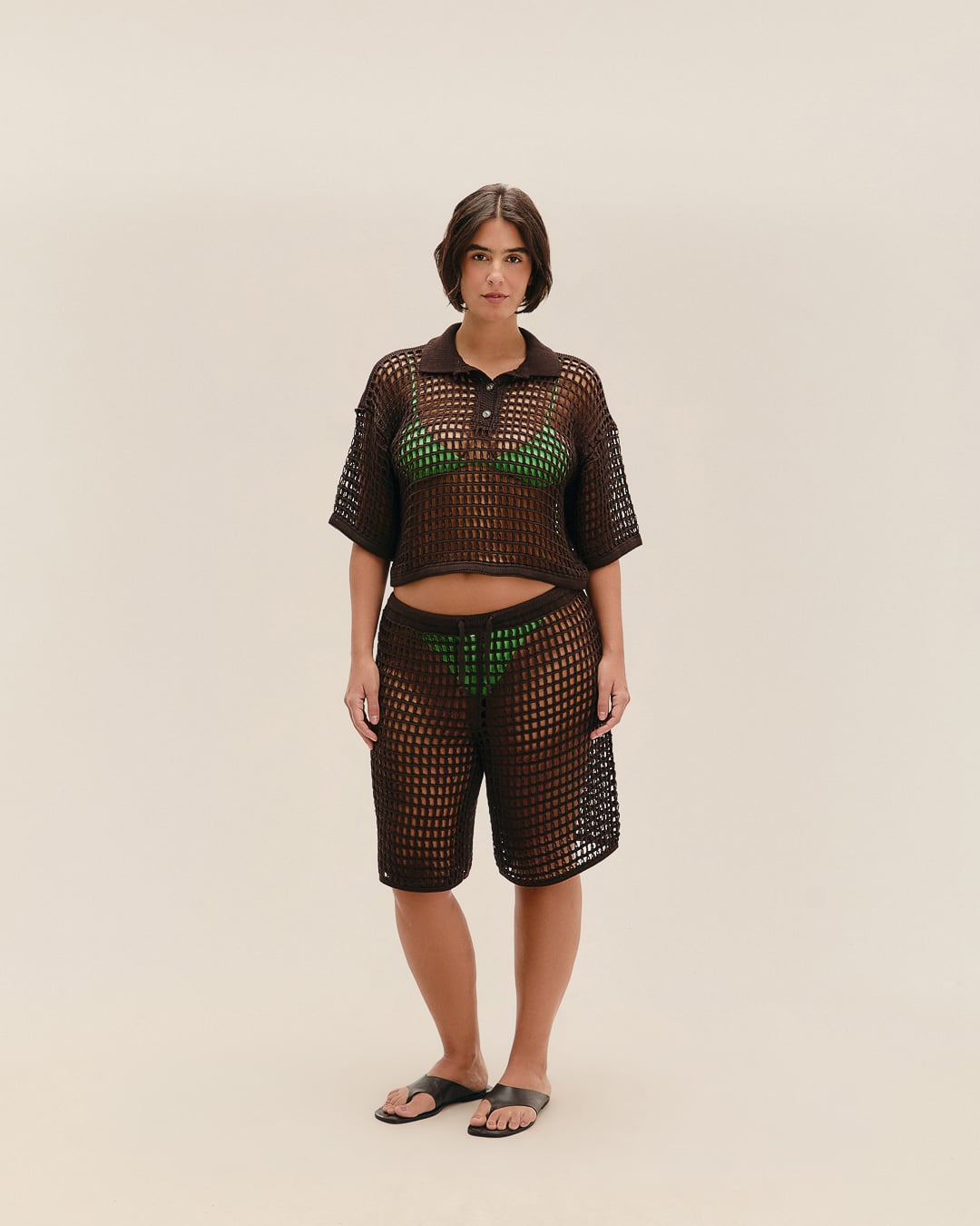 Blusa Lou Tricot Marrom Brauna