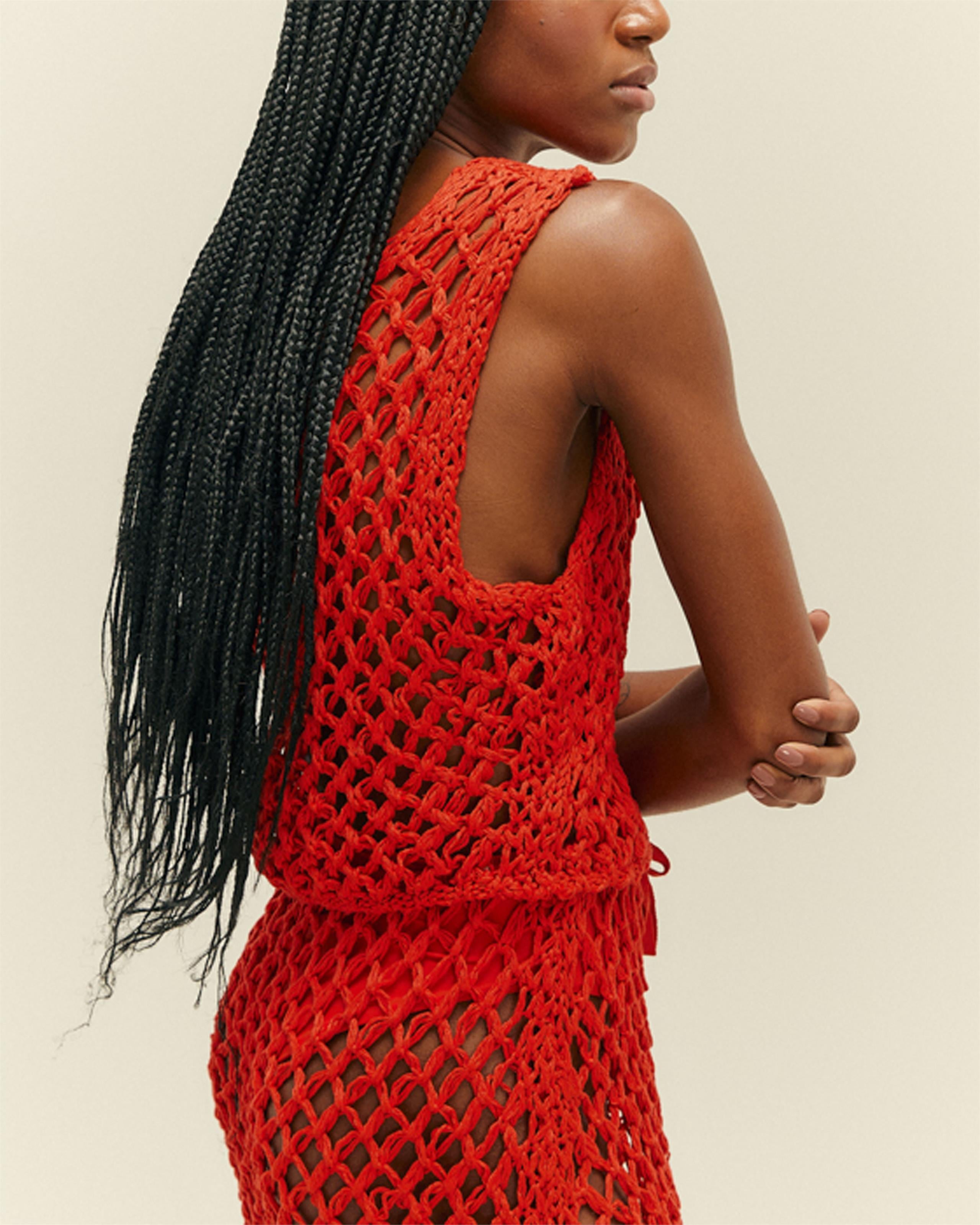 Blusa Moana Tricot Vermelho Desvio