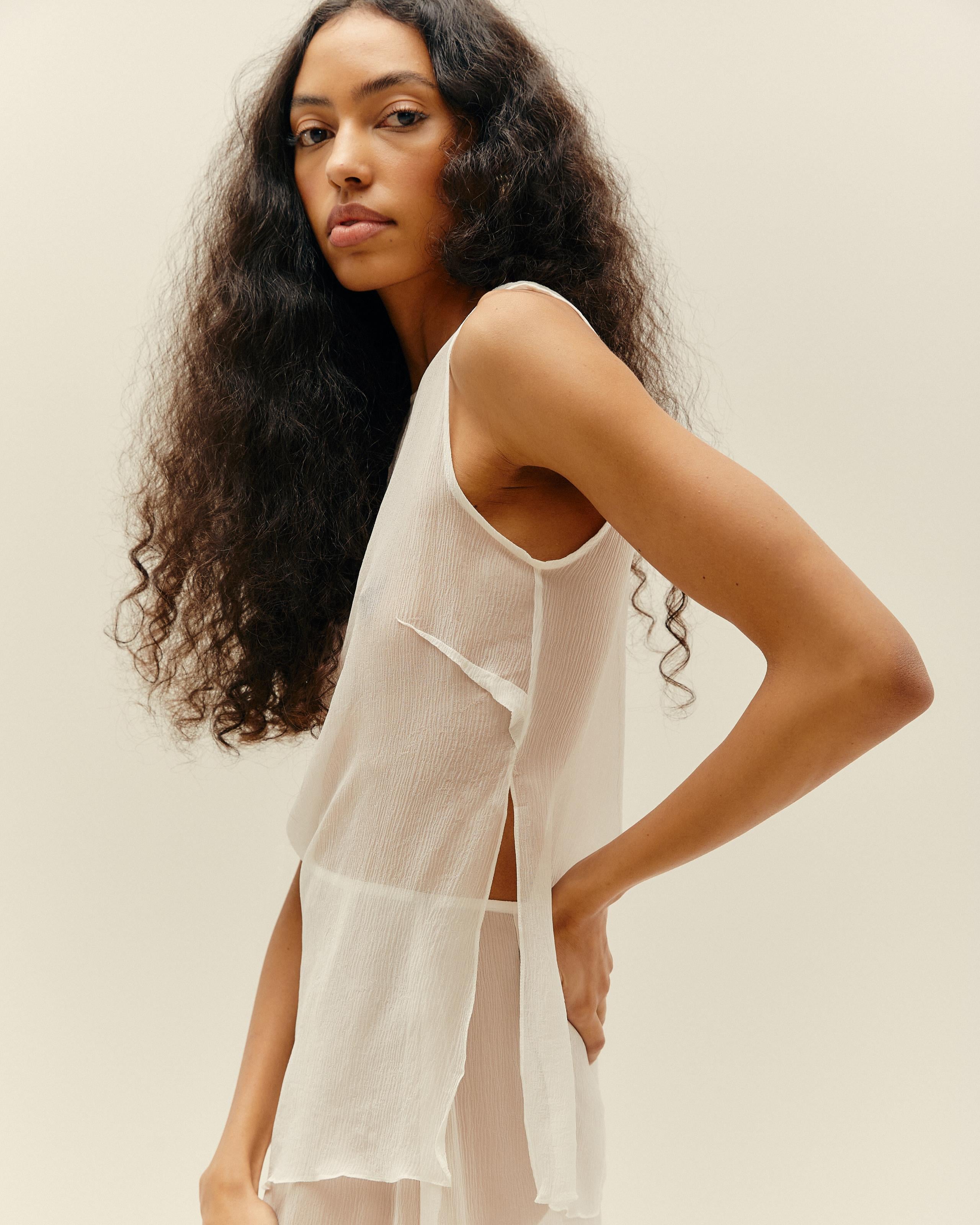 Blusa Natalia Seda Off-White