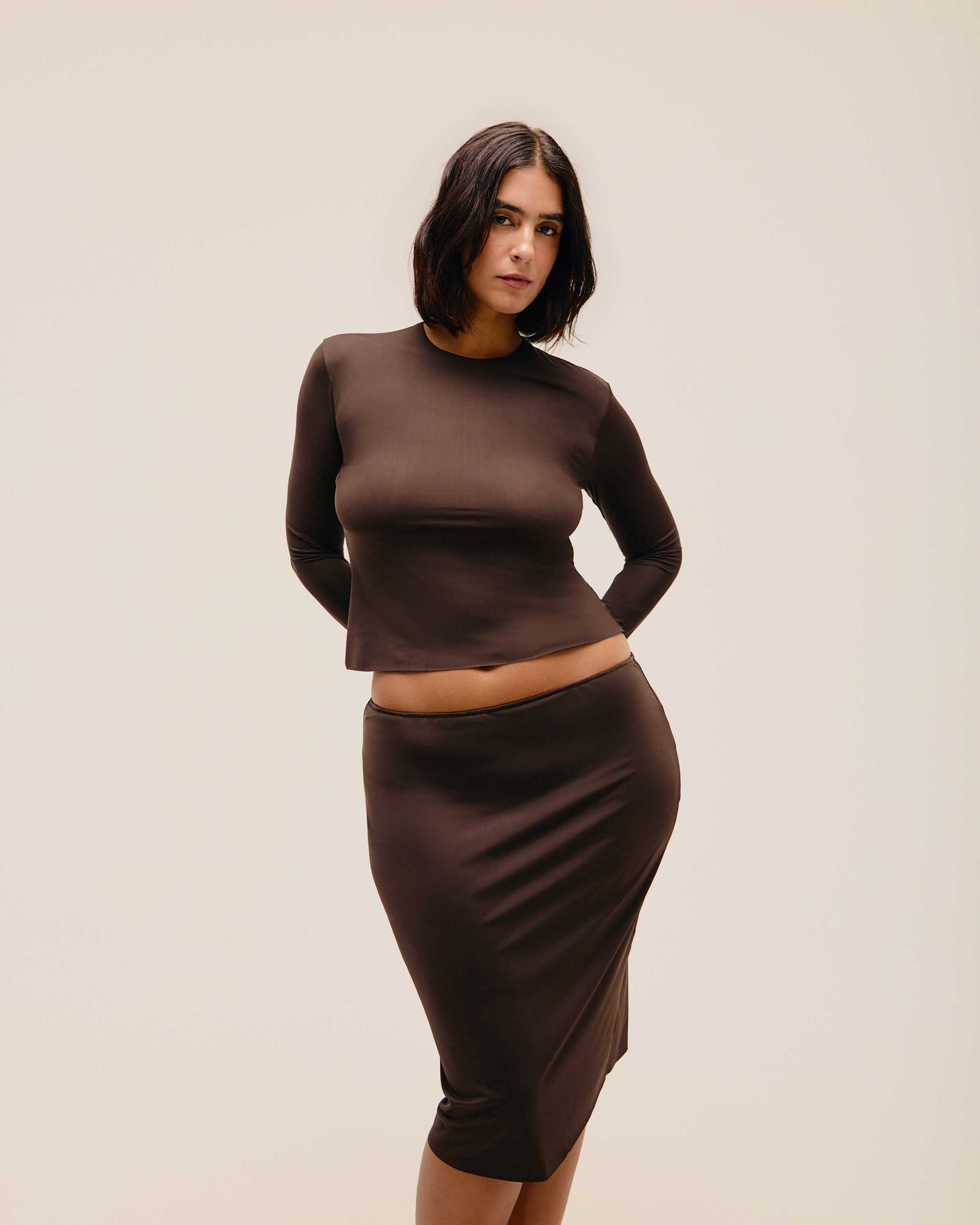 Blusa Nina a Fio Marrom Cohiba
